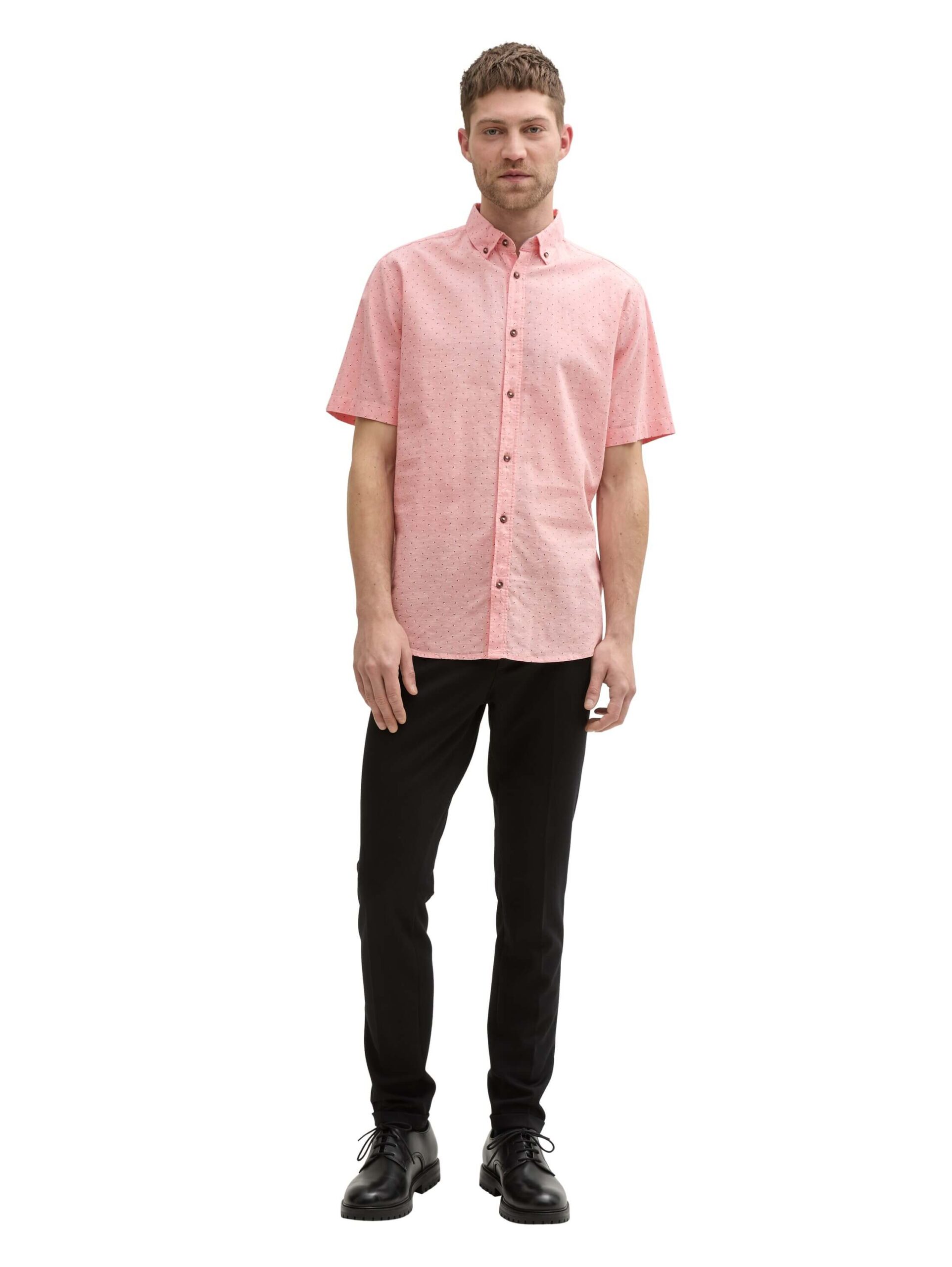 printed cotton linen shirt