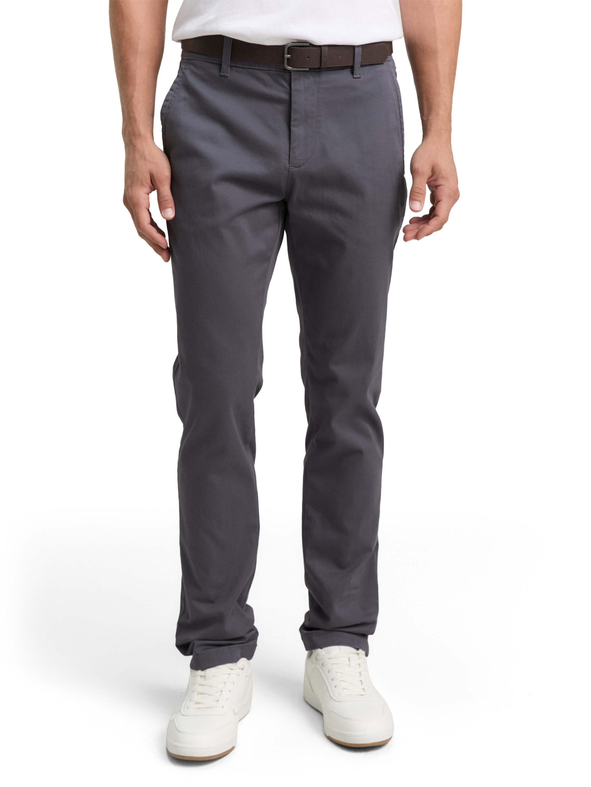 slim soft chino with belt