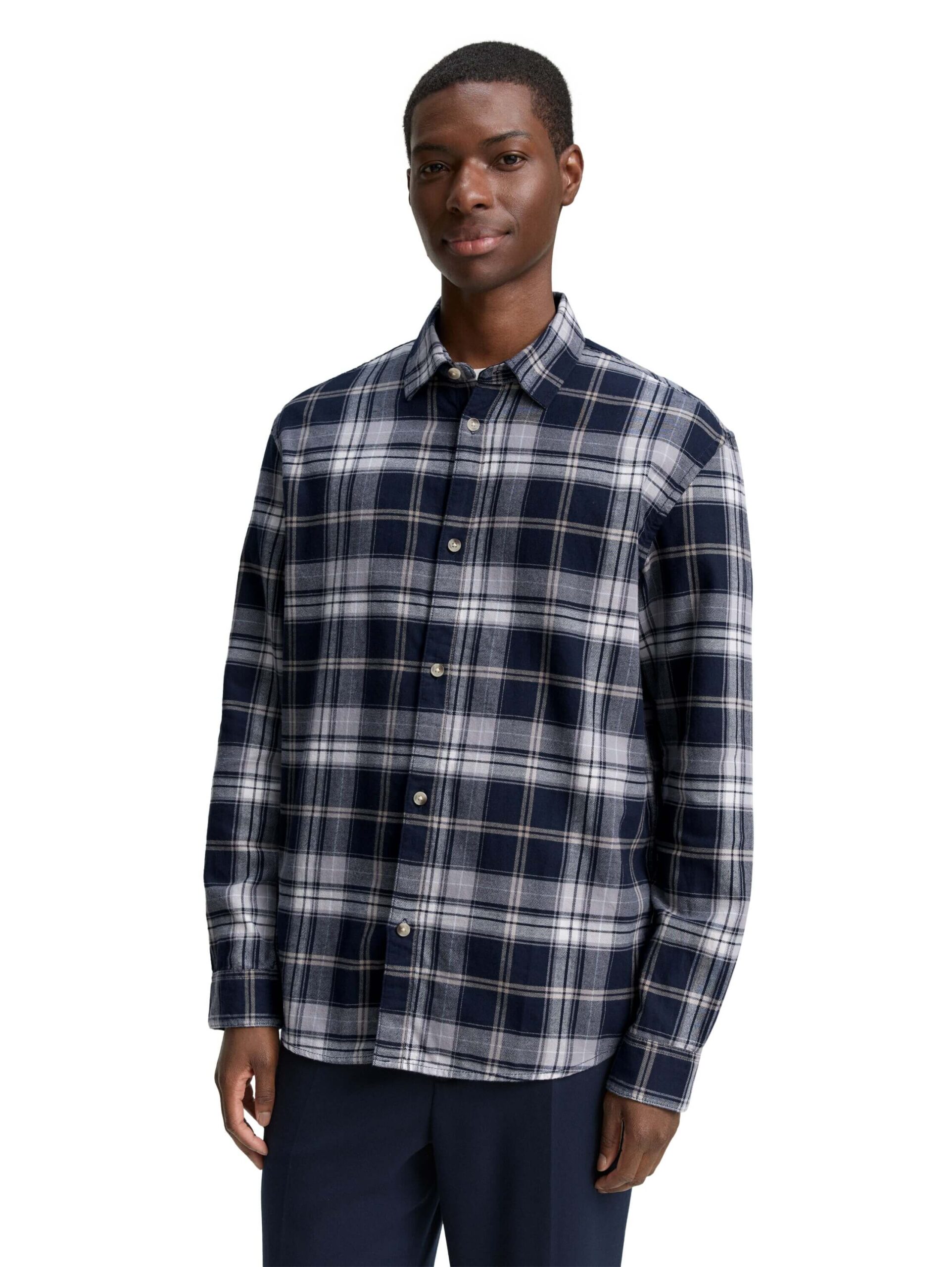 relaxed checked shirt