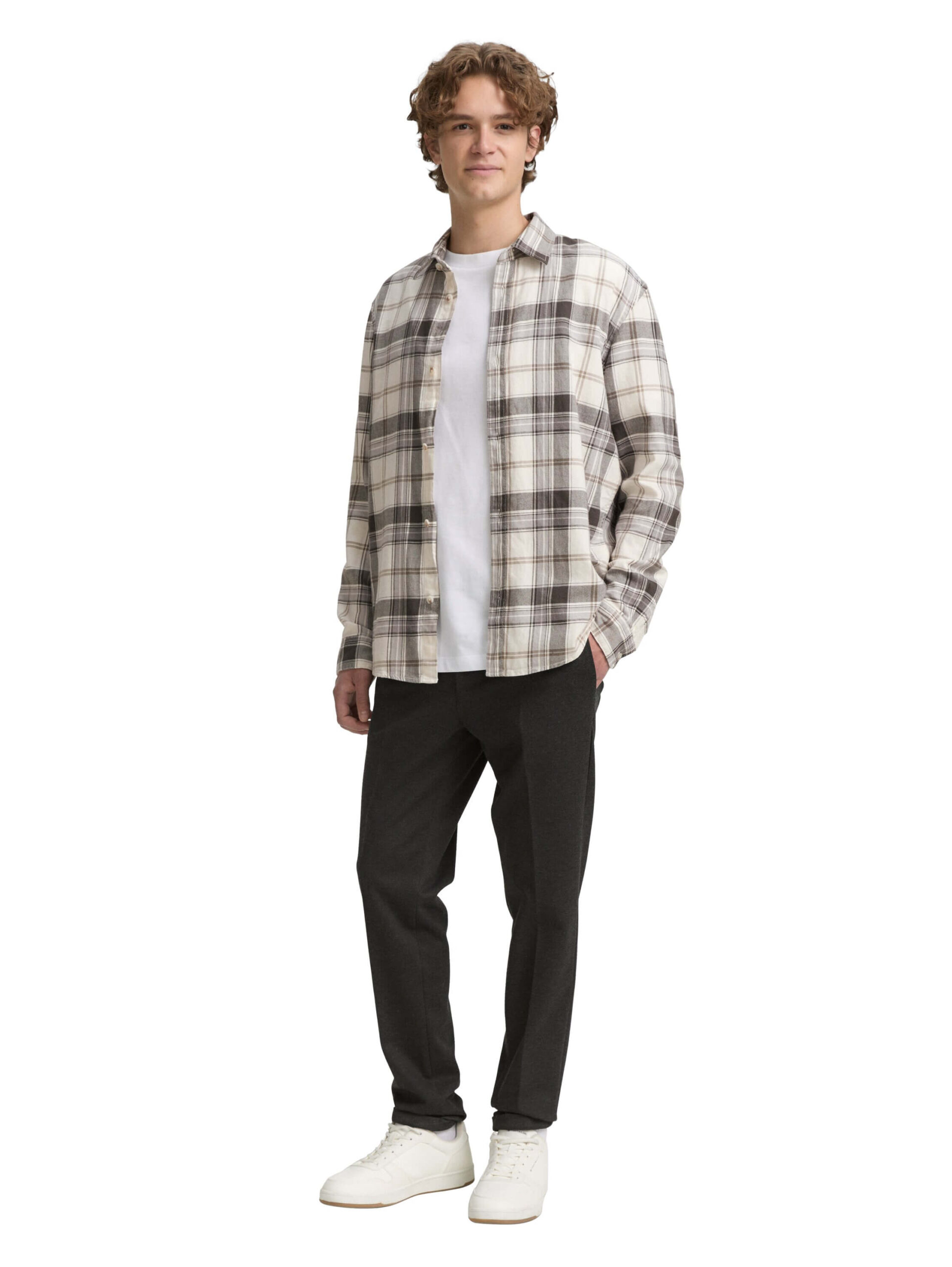 relaxed checked shirt