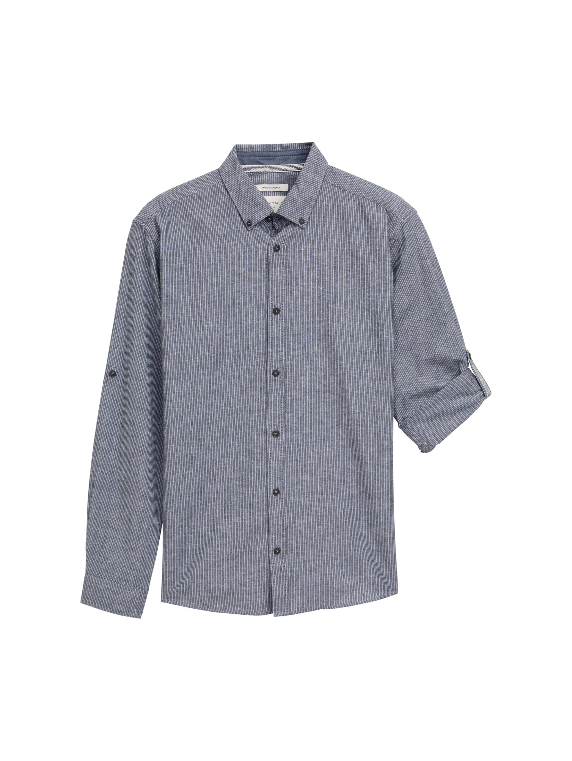 fitted cotton linen shirt