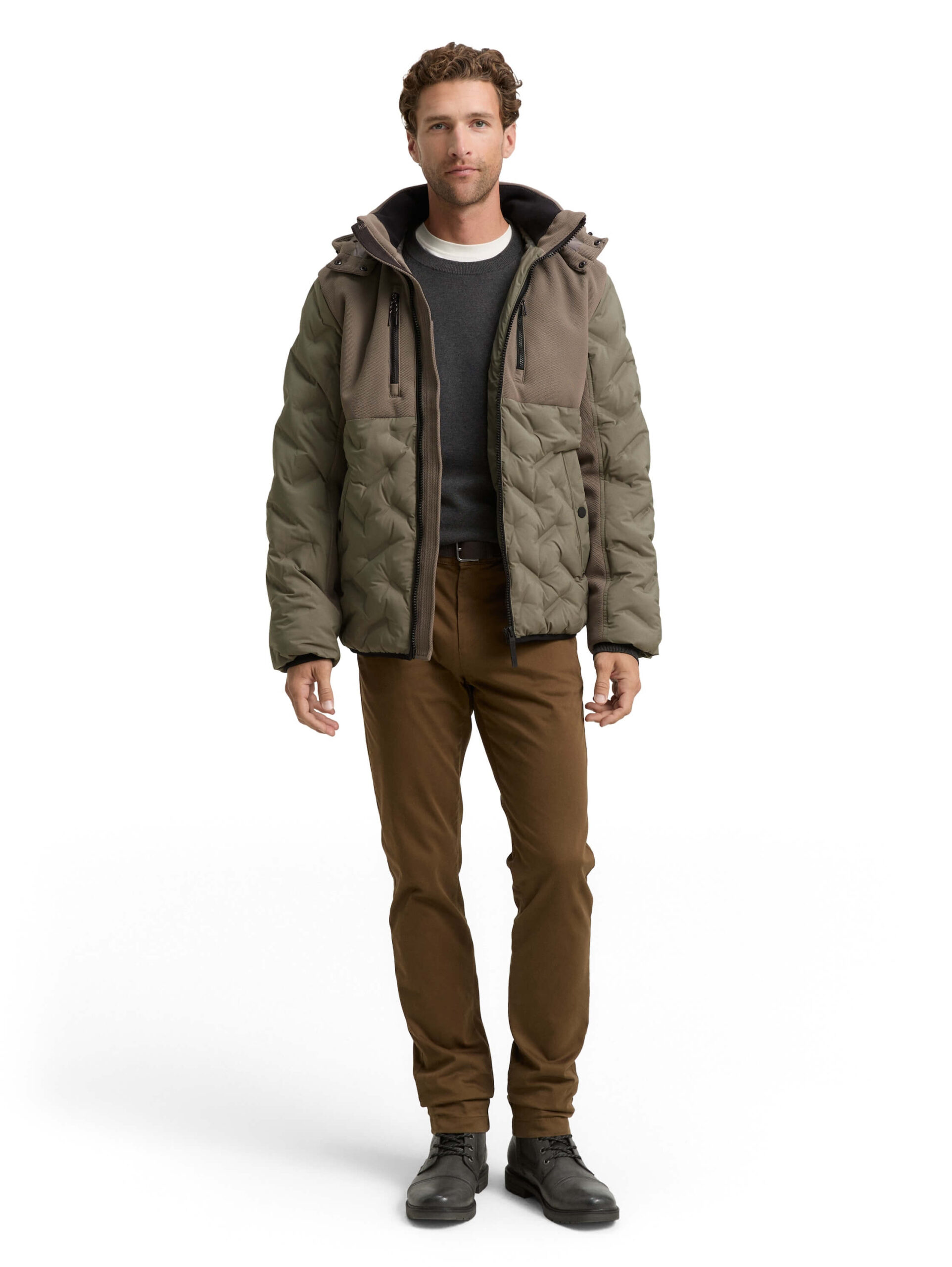 hybrid puffer jacket