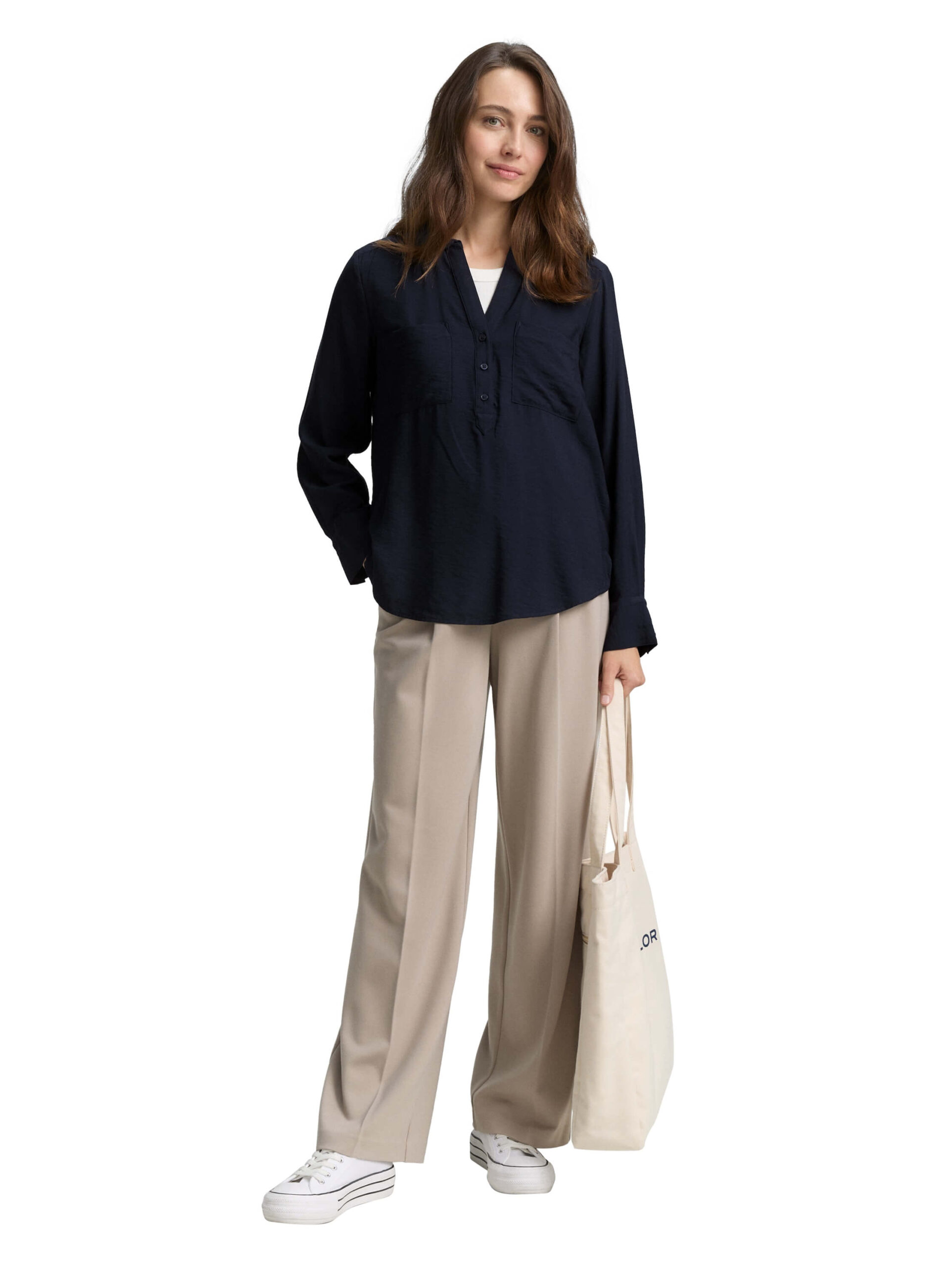 blouse structured solid