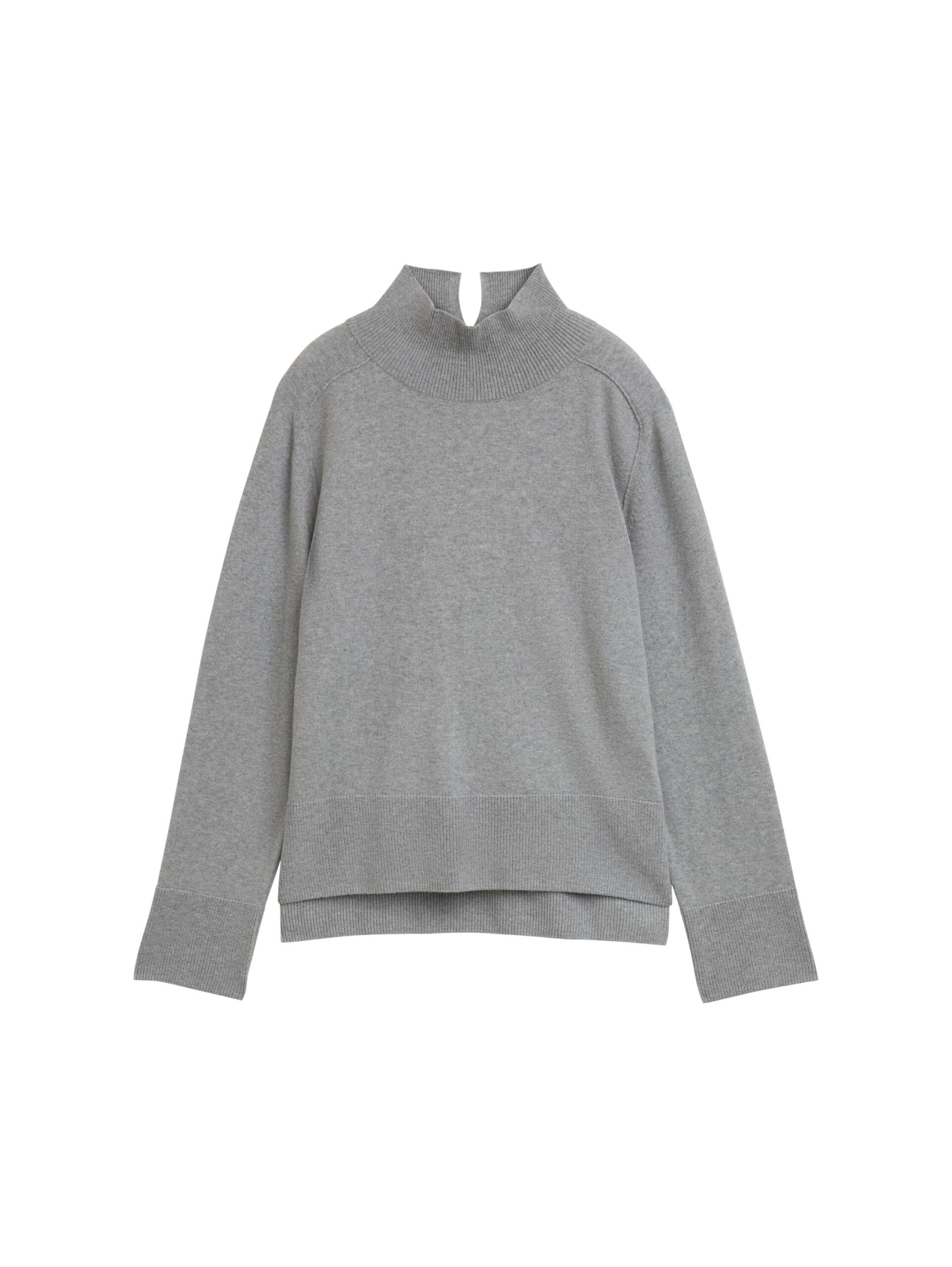 knit pullover with saddle shoulder