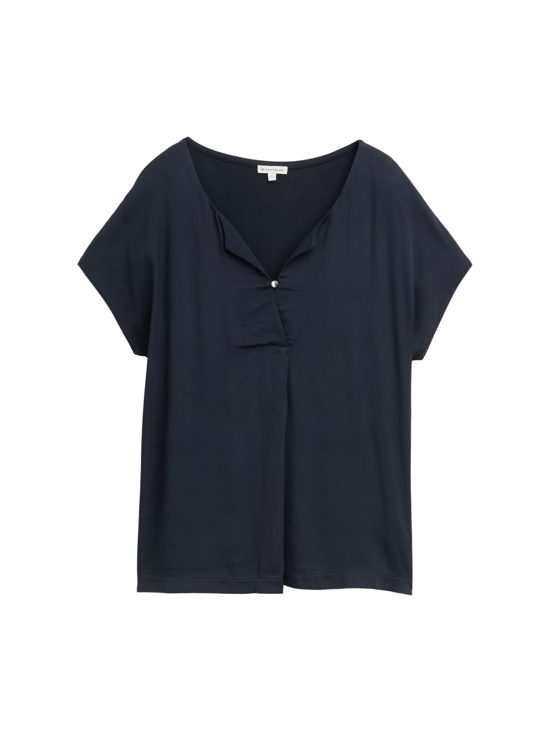 T-shirt fabric mix front pleat