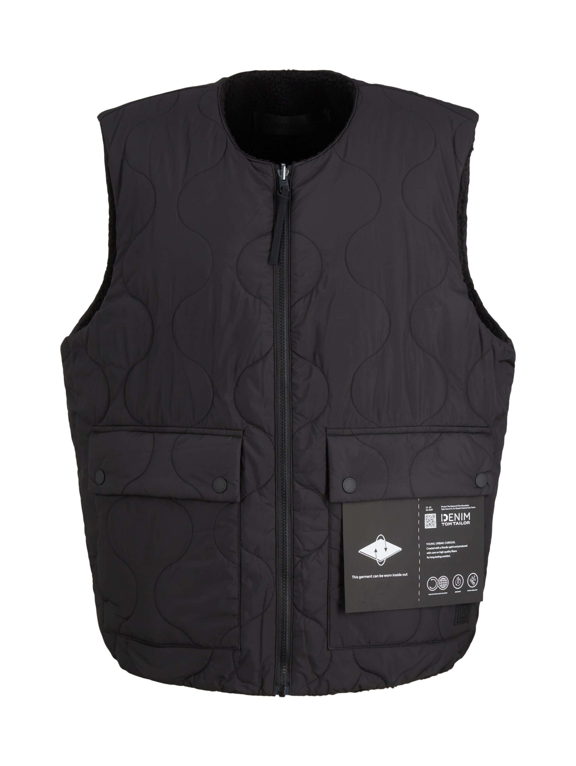 Two-sided vest made of teddy fur