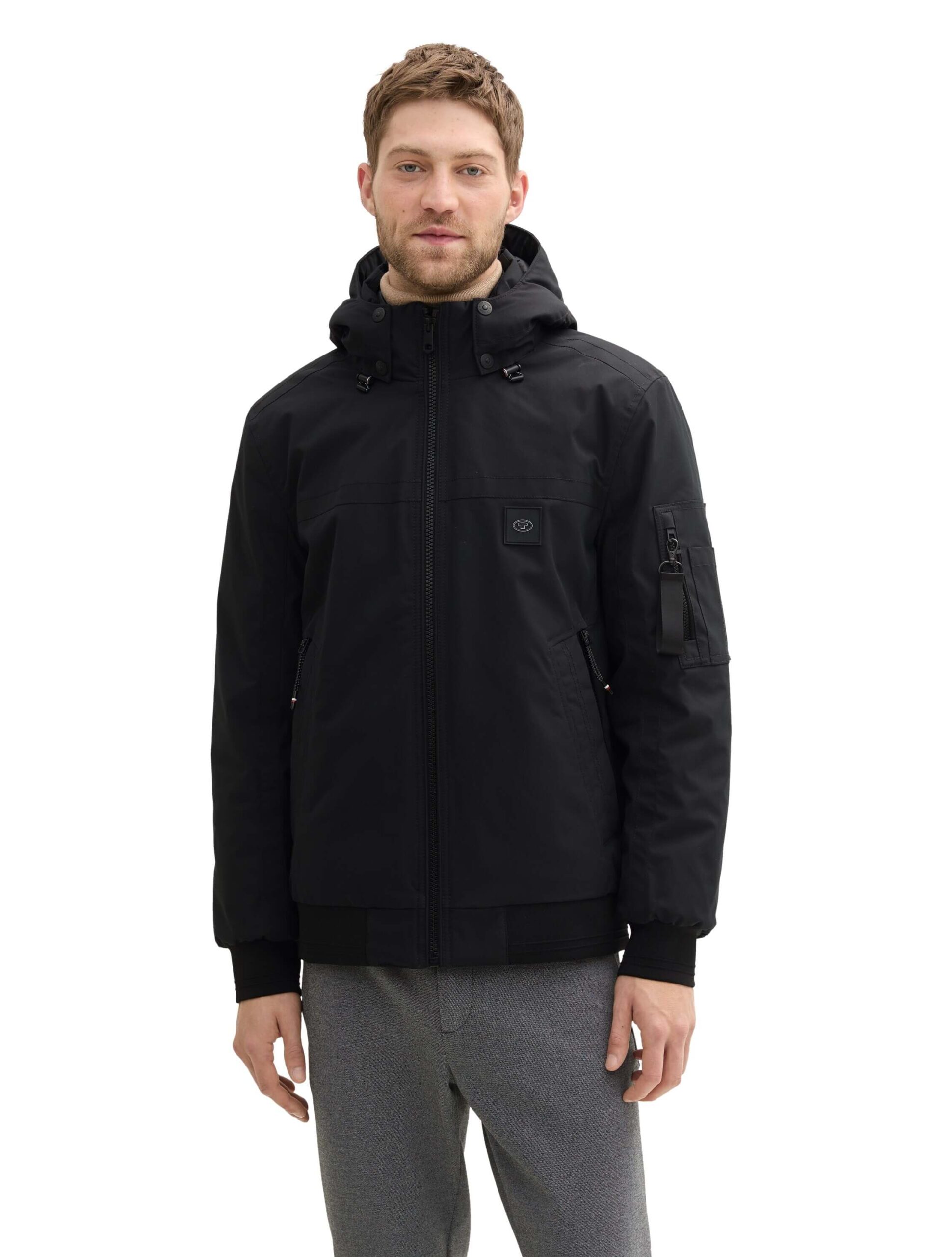 Padded water-repellent blouson