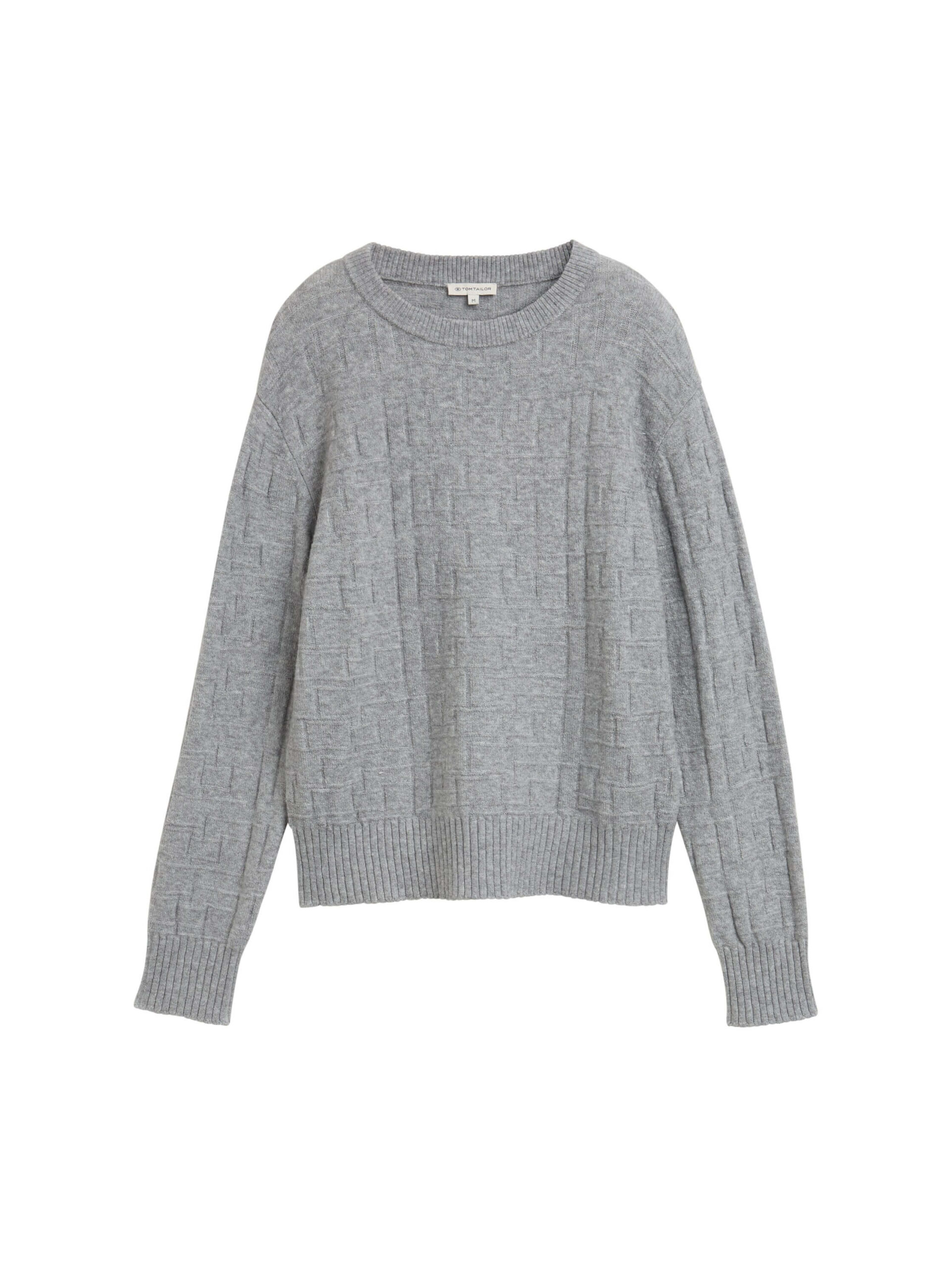 knit cosy structured crew-neck
