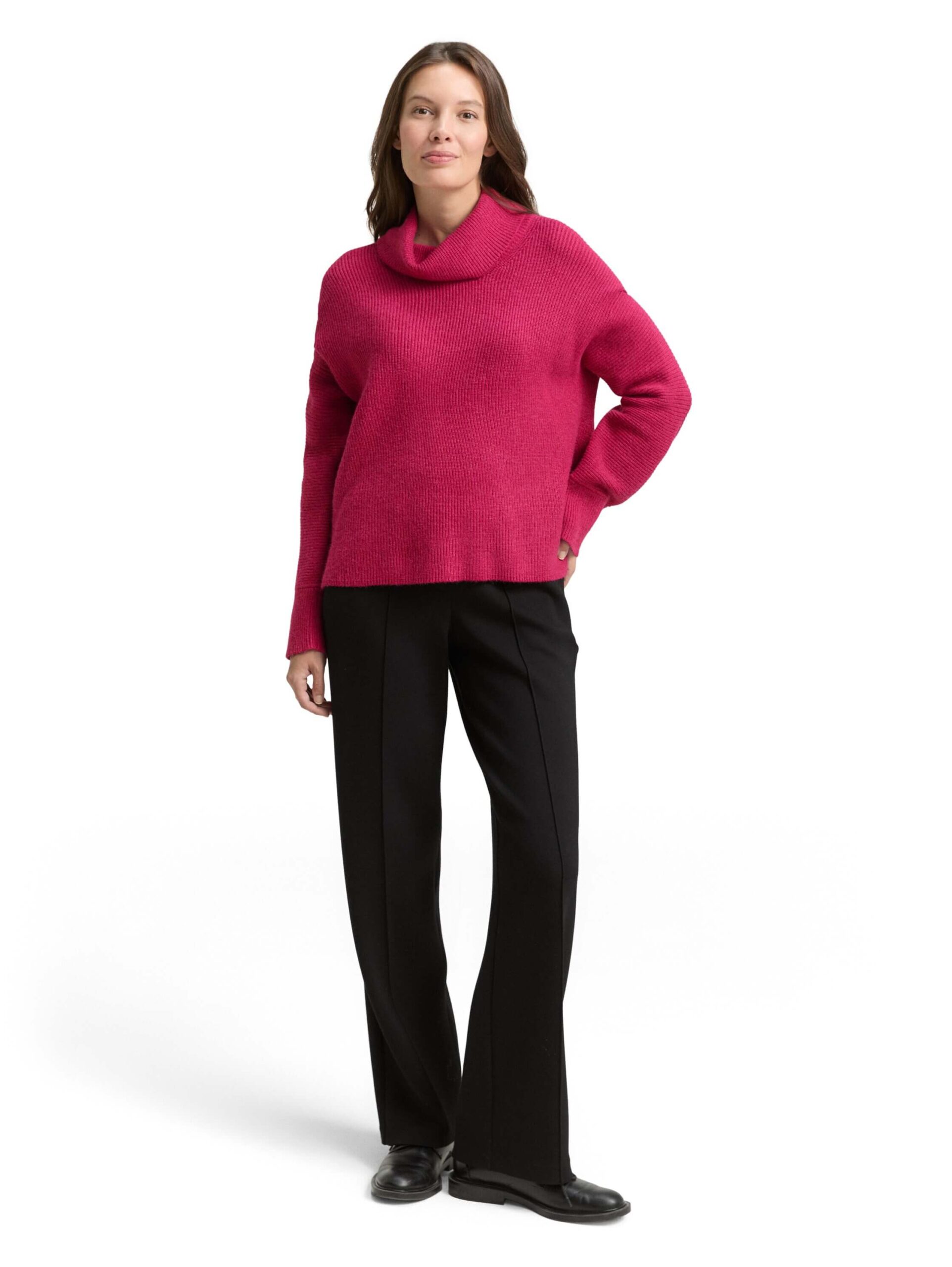 knit rib turtleneck