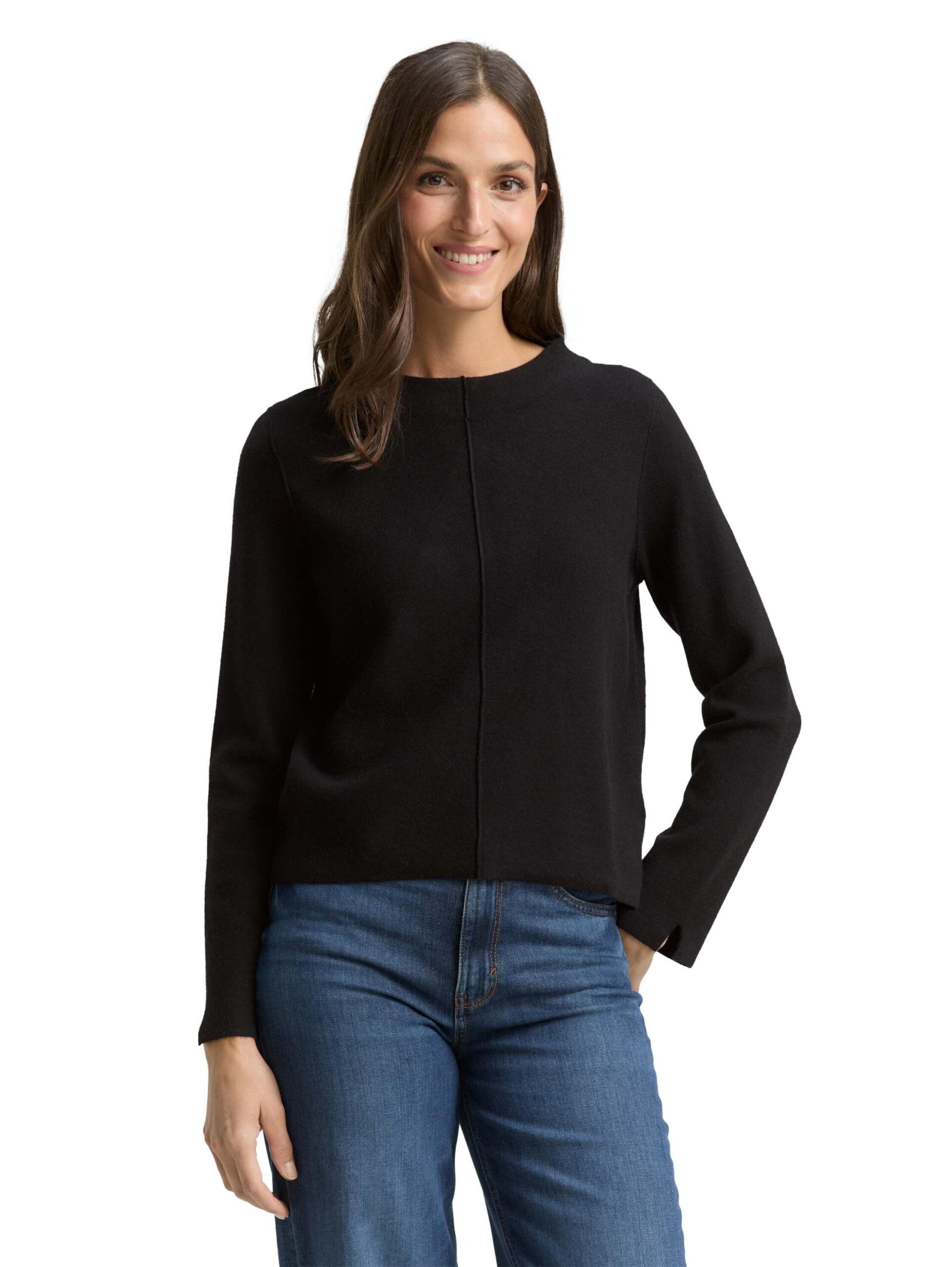 knit milano funnel-neck pullover