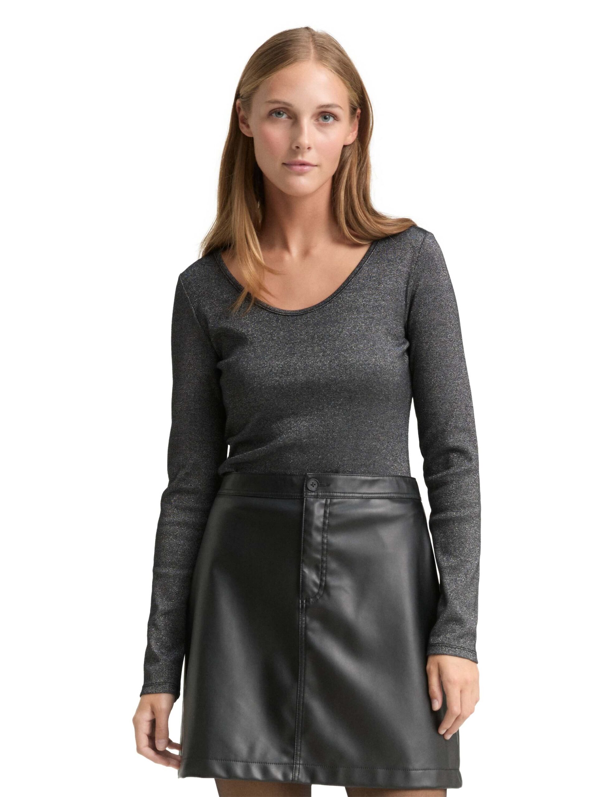 lurex rib longsleeve T-shirt