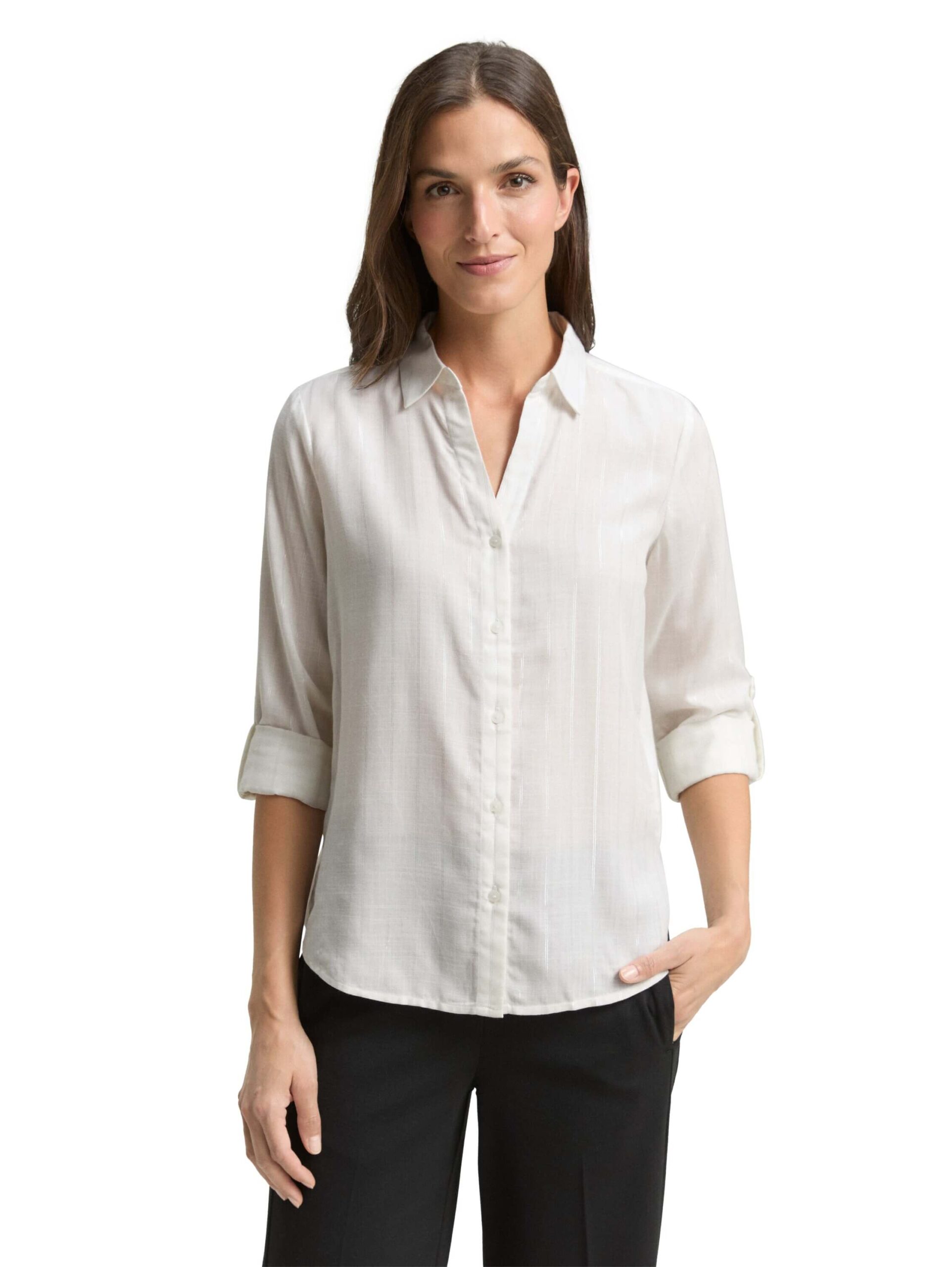 blouse with lurex stripe