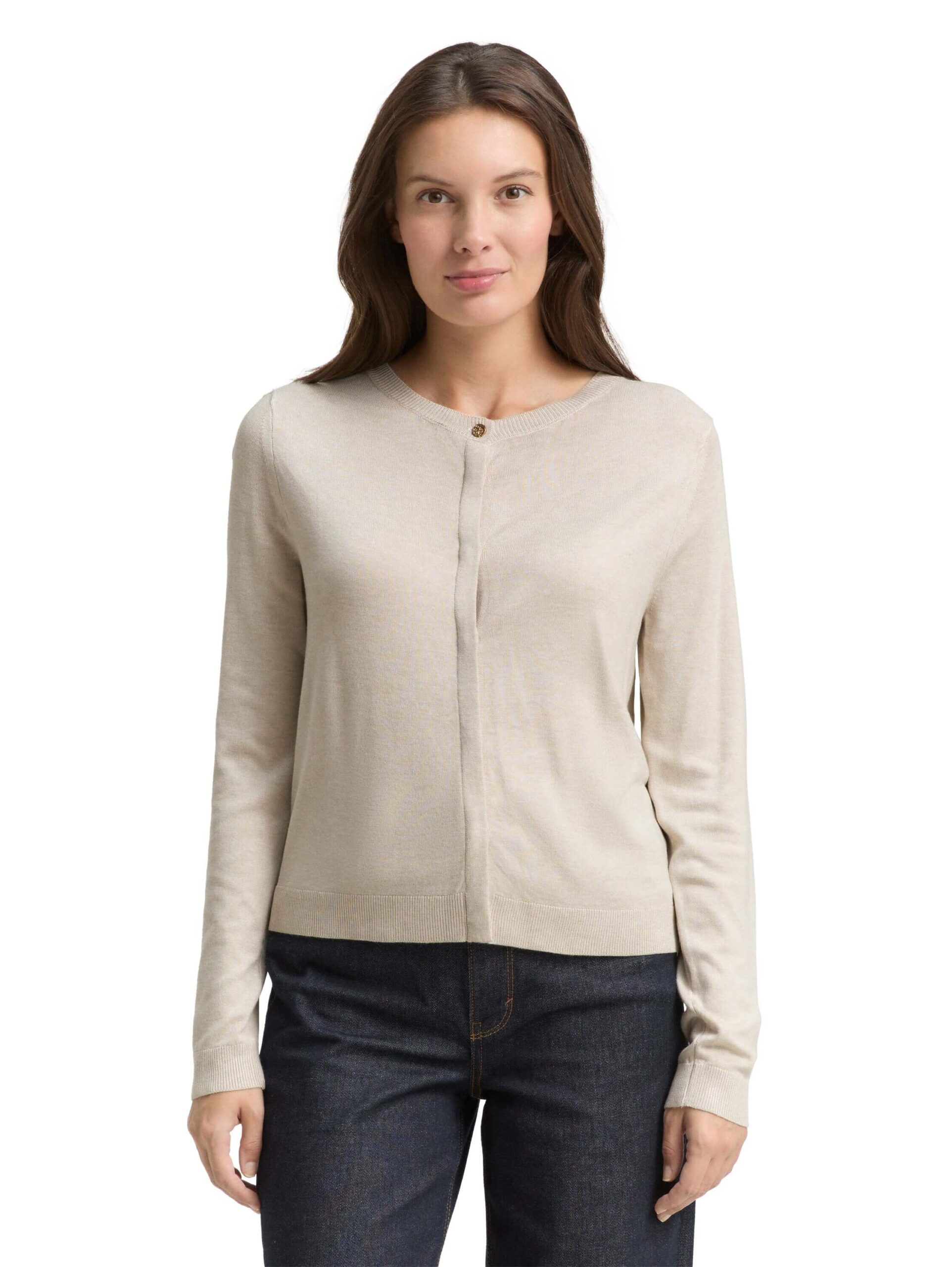 knit cardigan with button detail