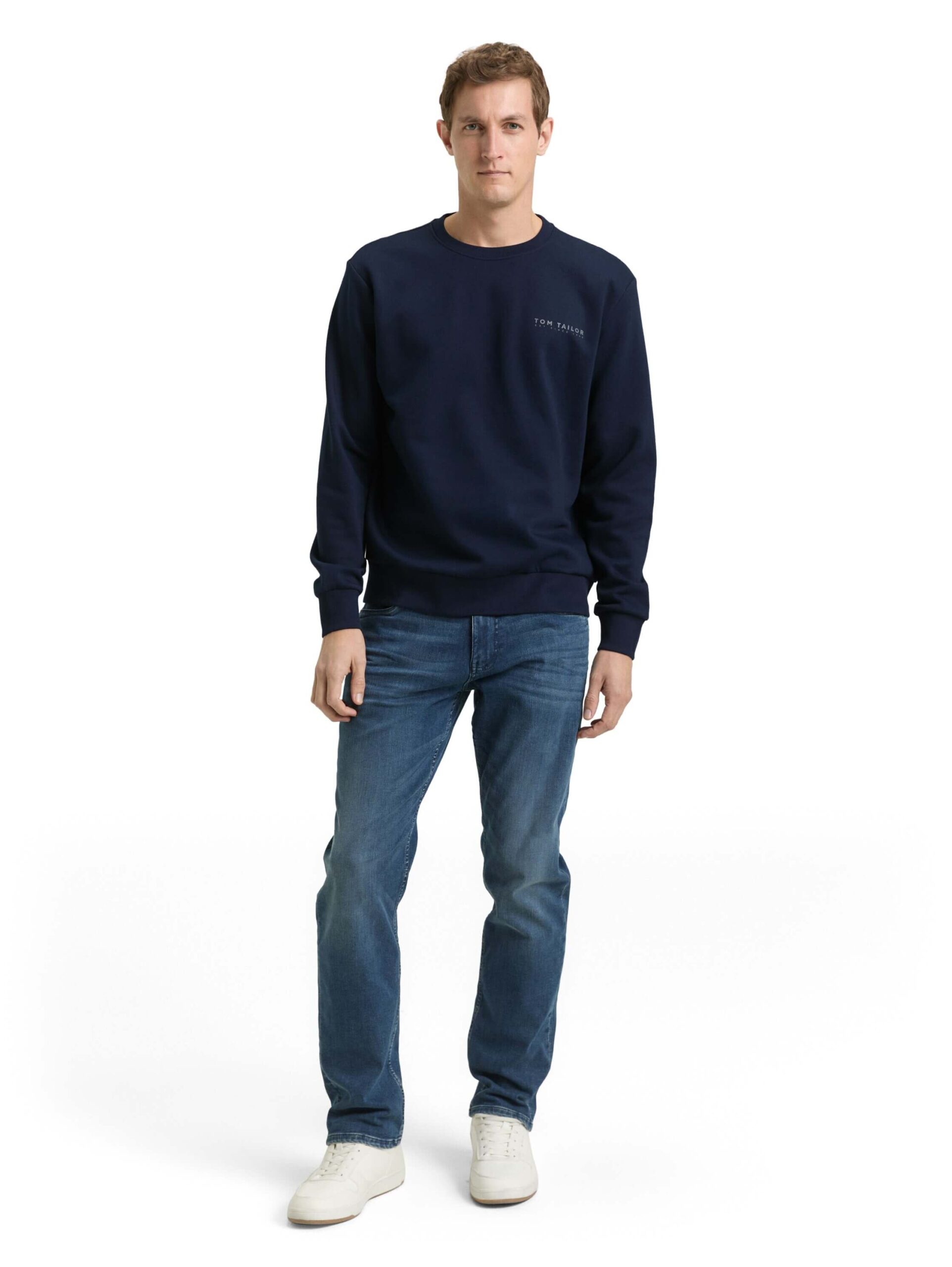 printed crew neck sweater