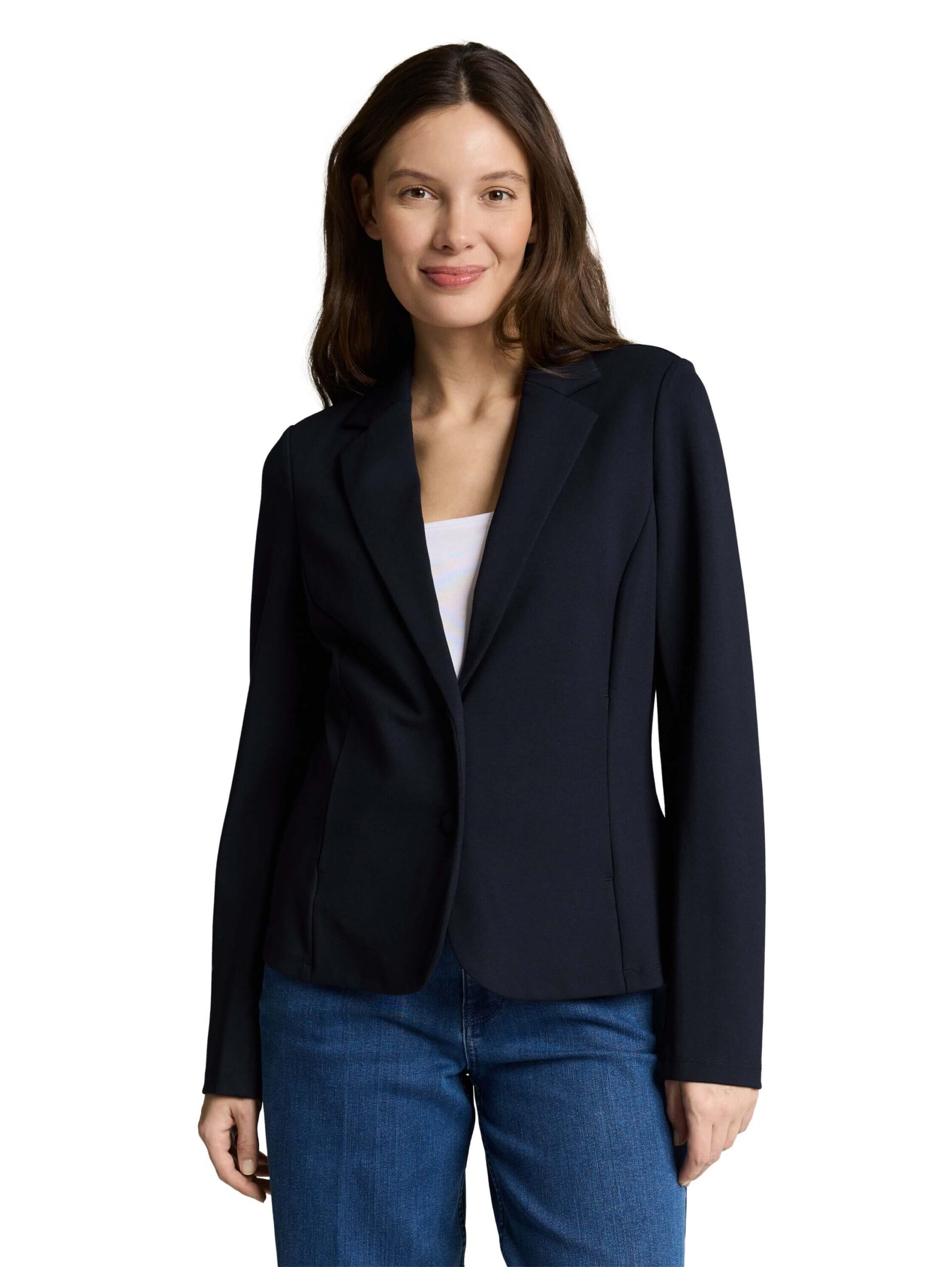 blazer solid jersey
