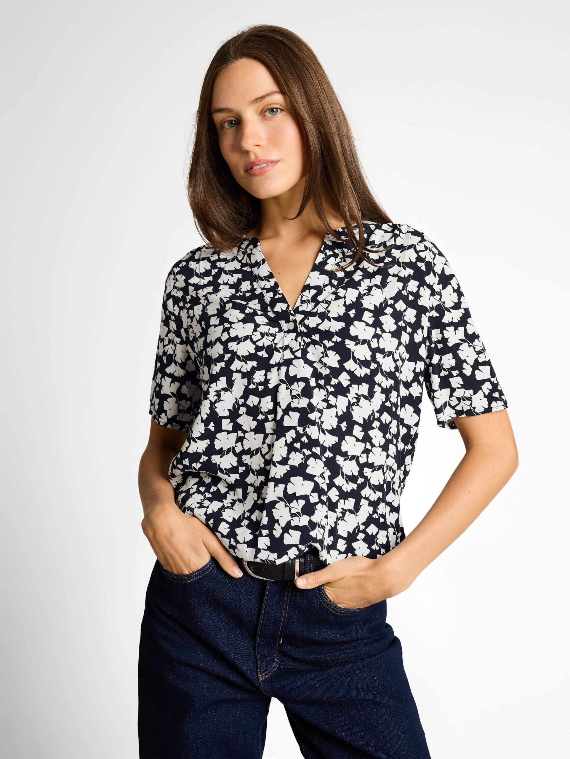 blouse printed shortsleeves