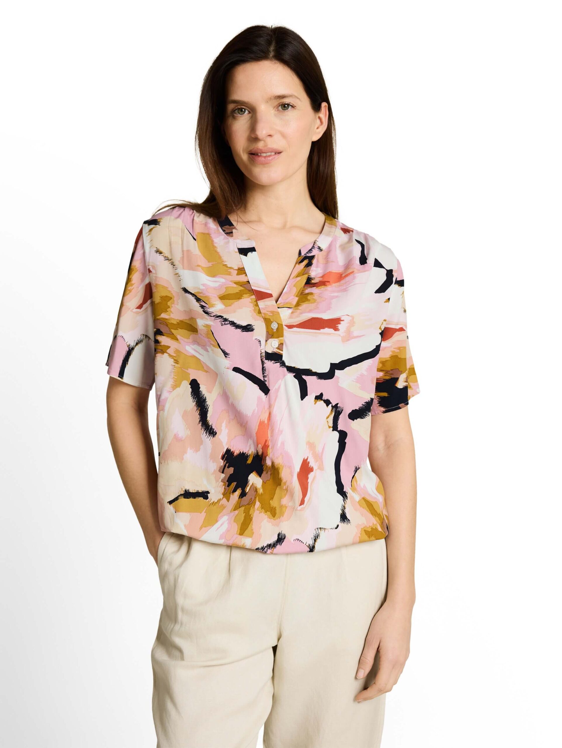 blouse printed shortsleeves