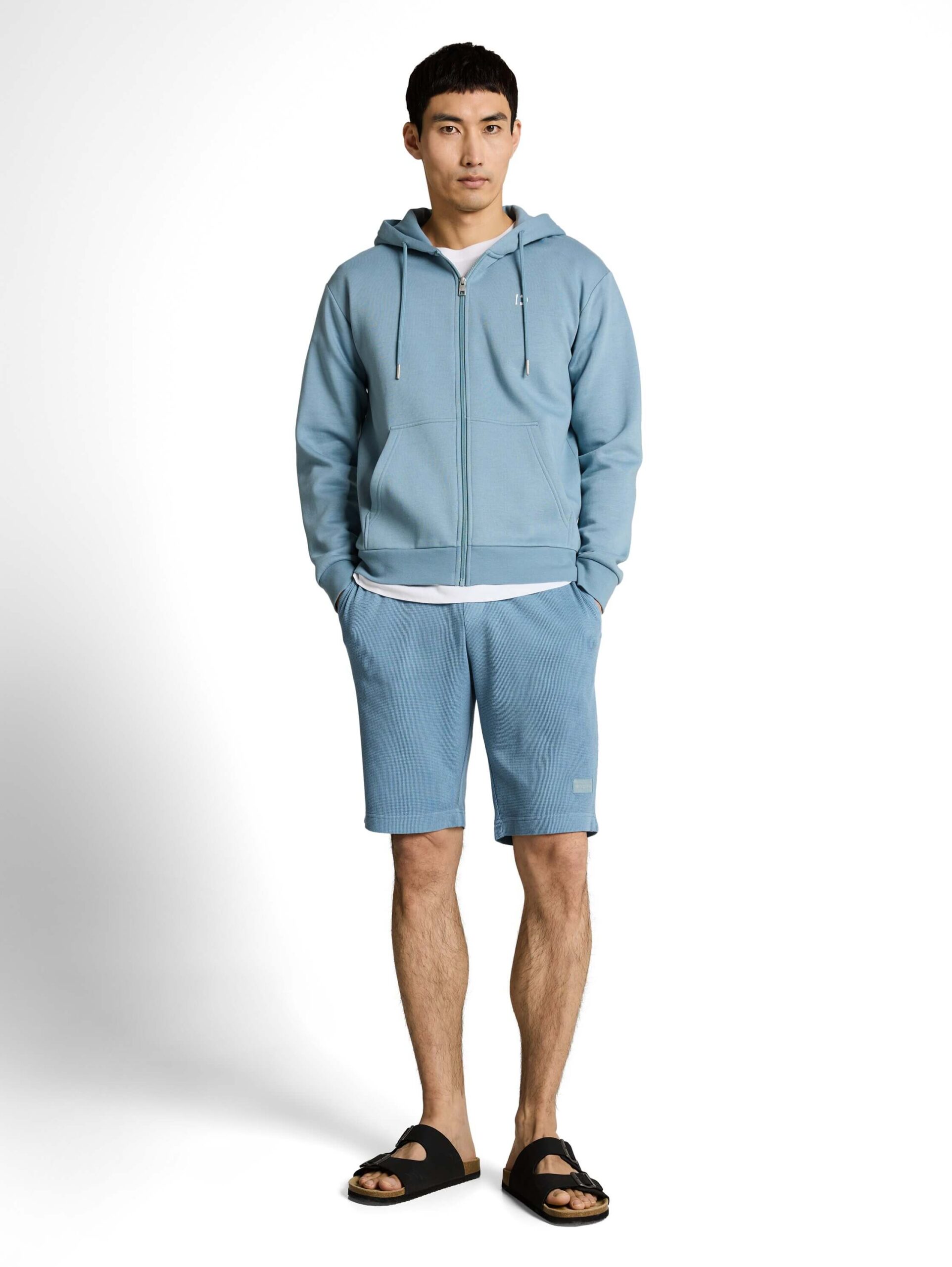 garment dyed structure sweat shorts