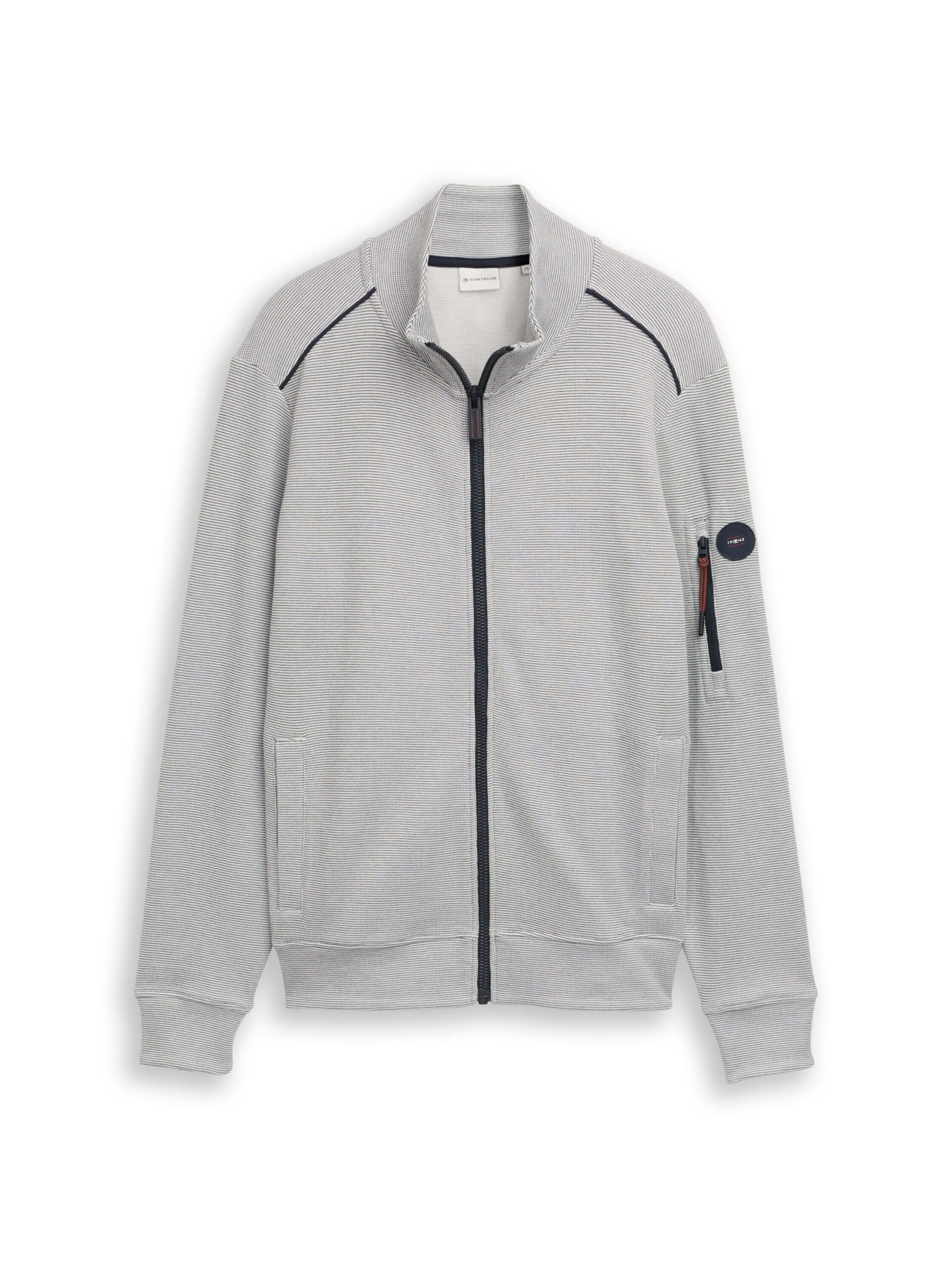 structured stand-up sweat jacket