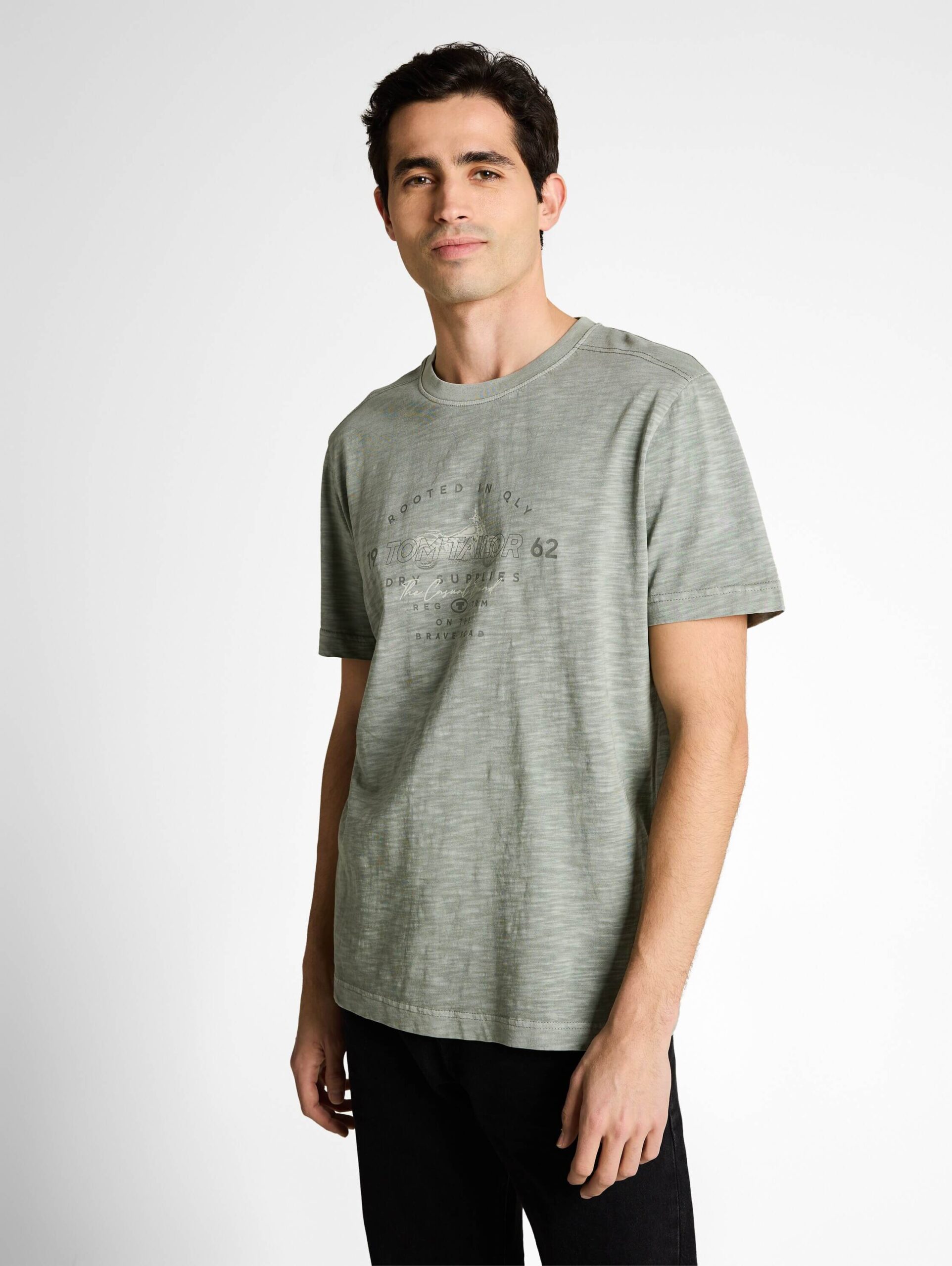 printed garment dye t-shirt