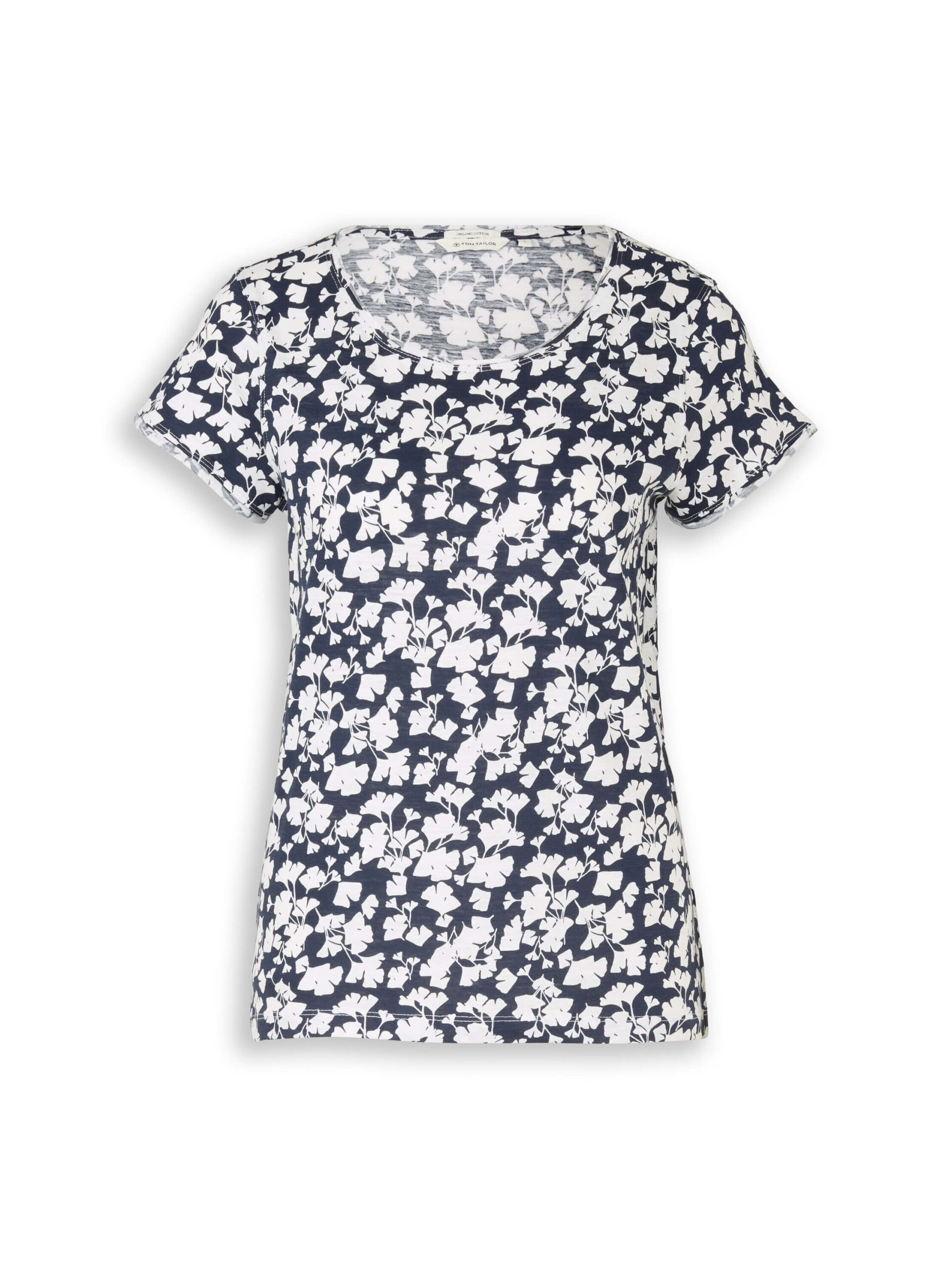 T-shirt slub jersey wide crew neck