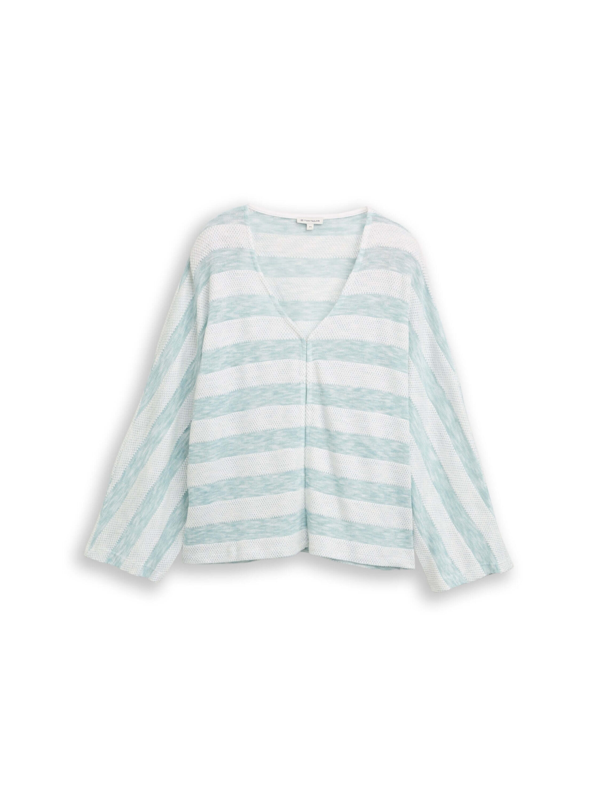 T-shirt cardigan knit structure stripe