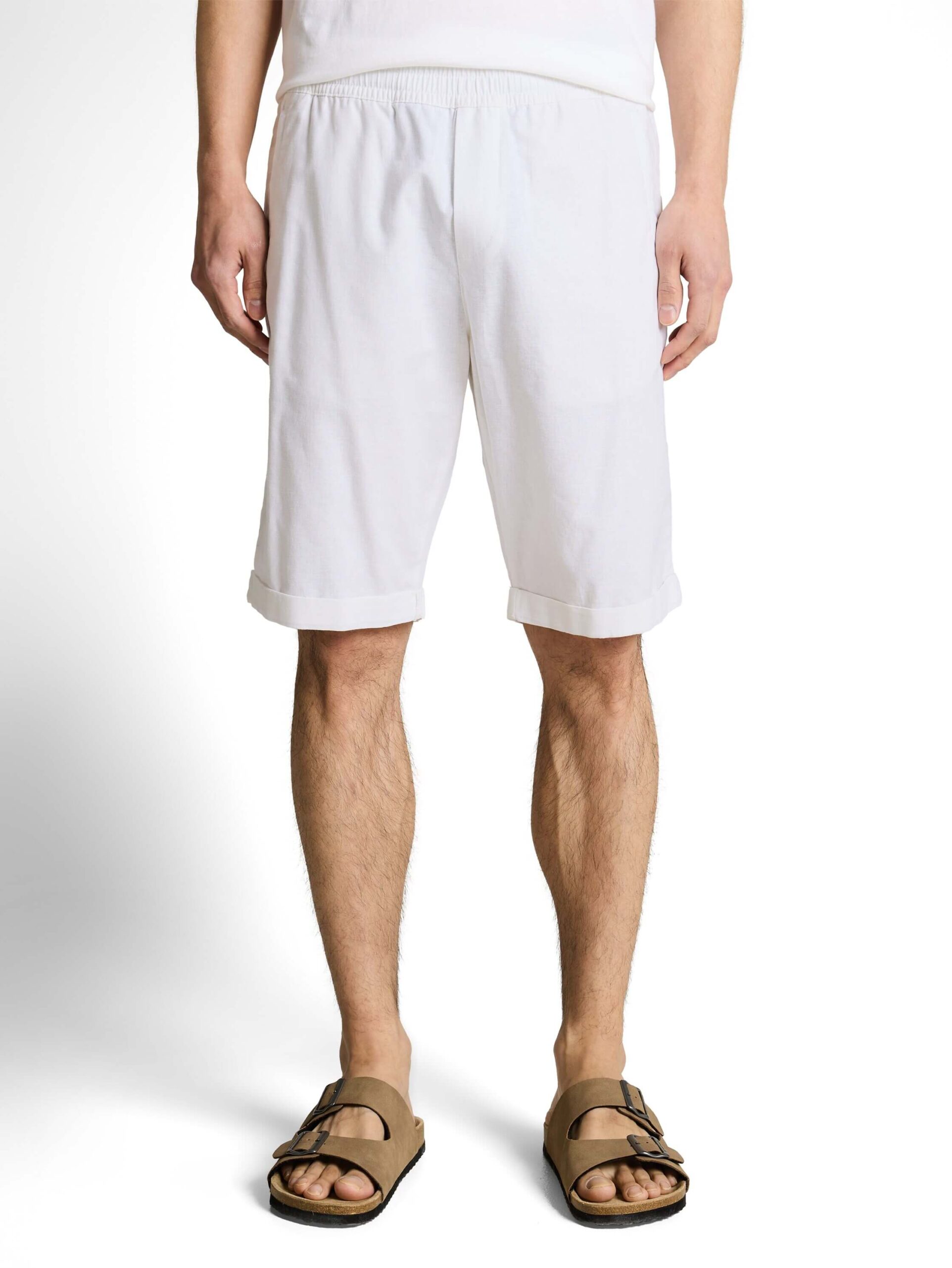 regular cotton linen beach shorts