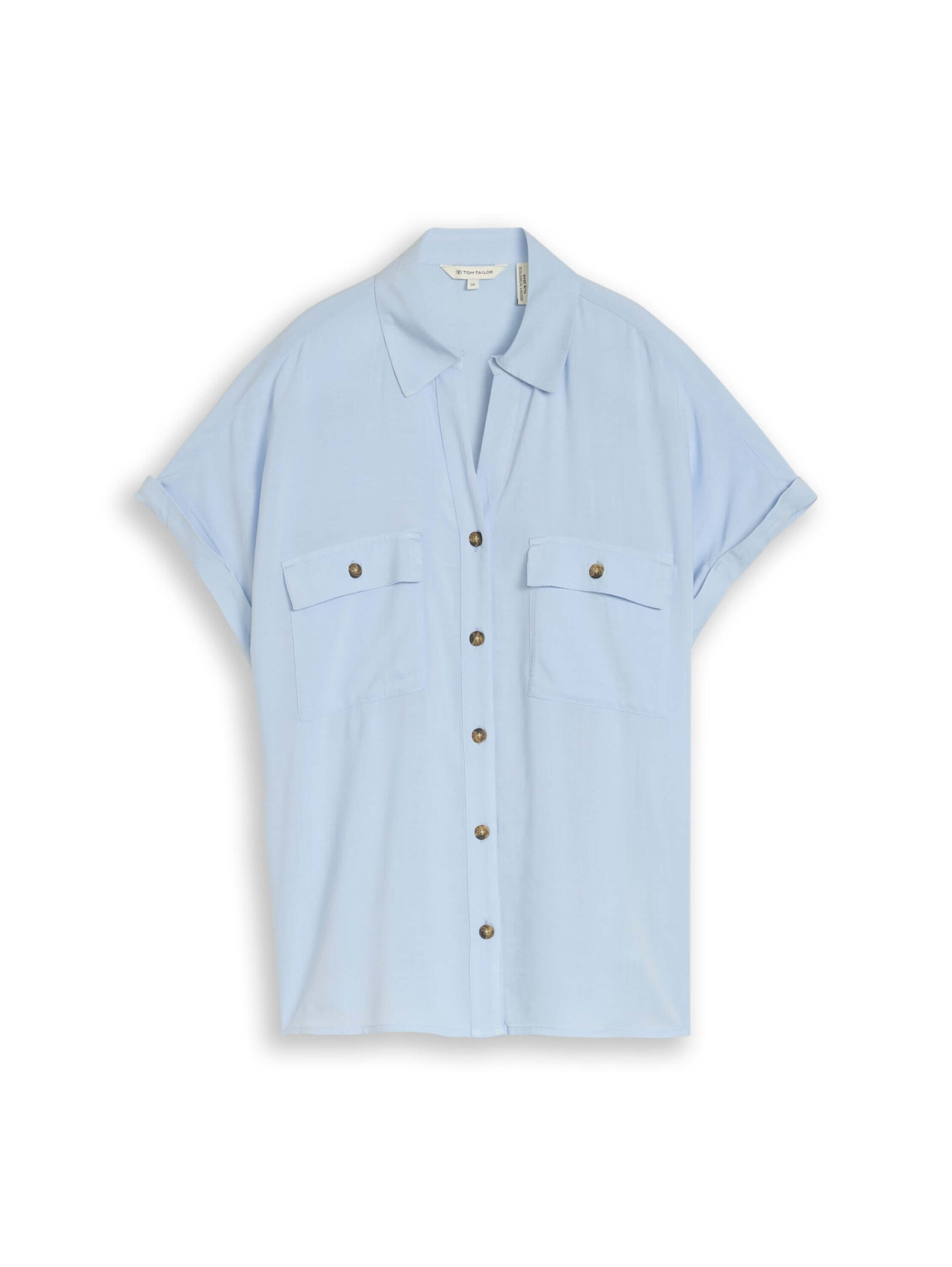blouse solid with pockets