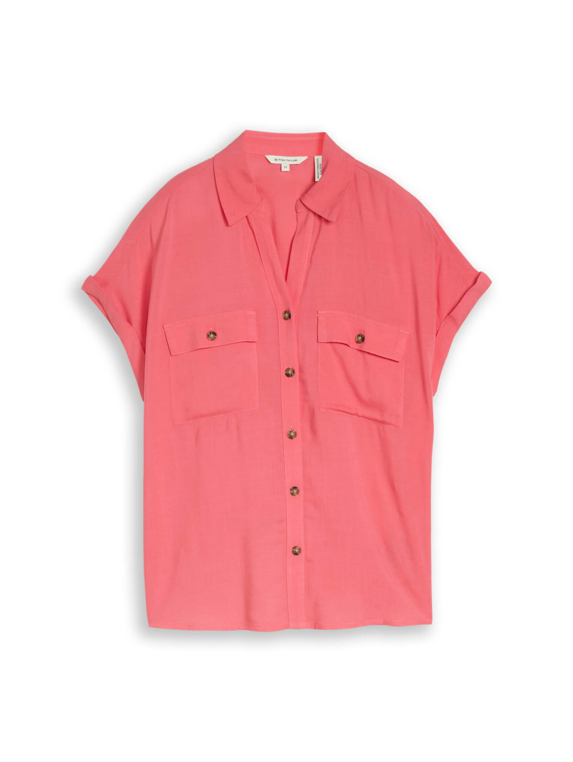 blouse solid with pockets