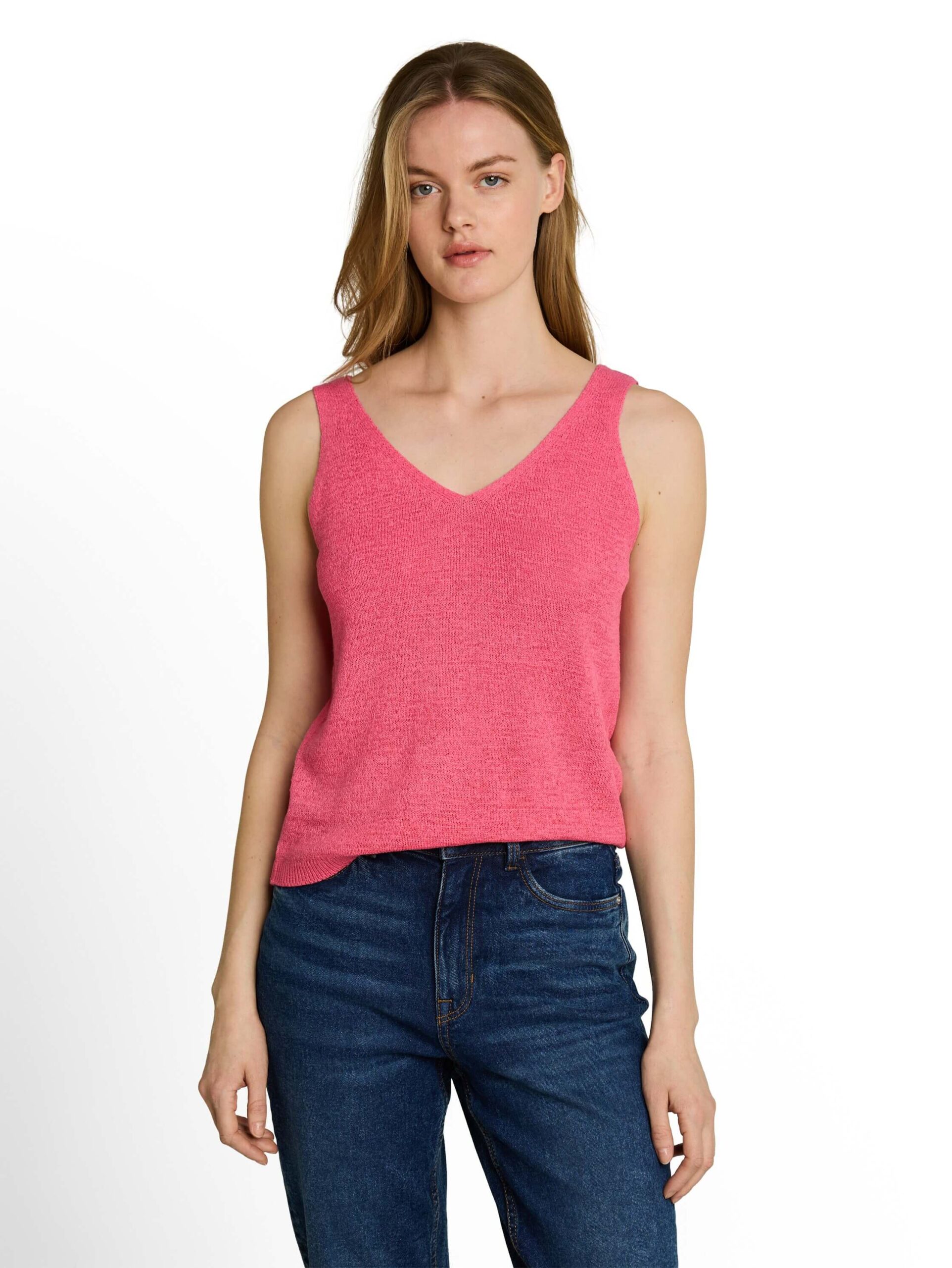 knit top with v-neck