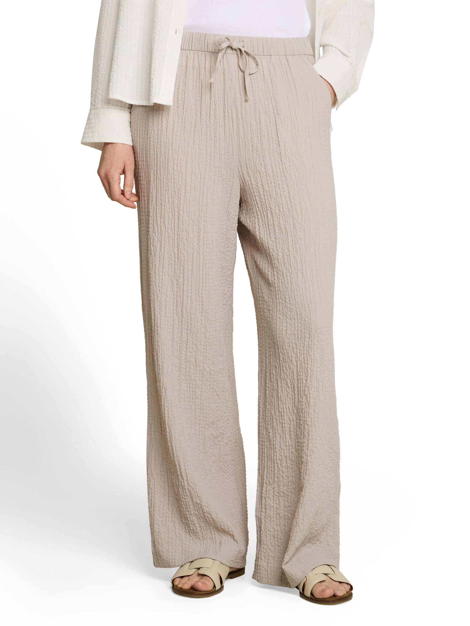 seersucker wide leg pants
