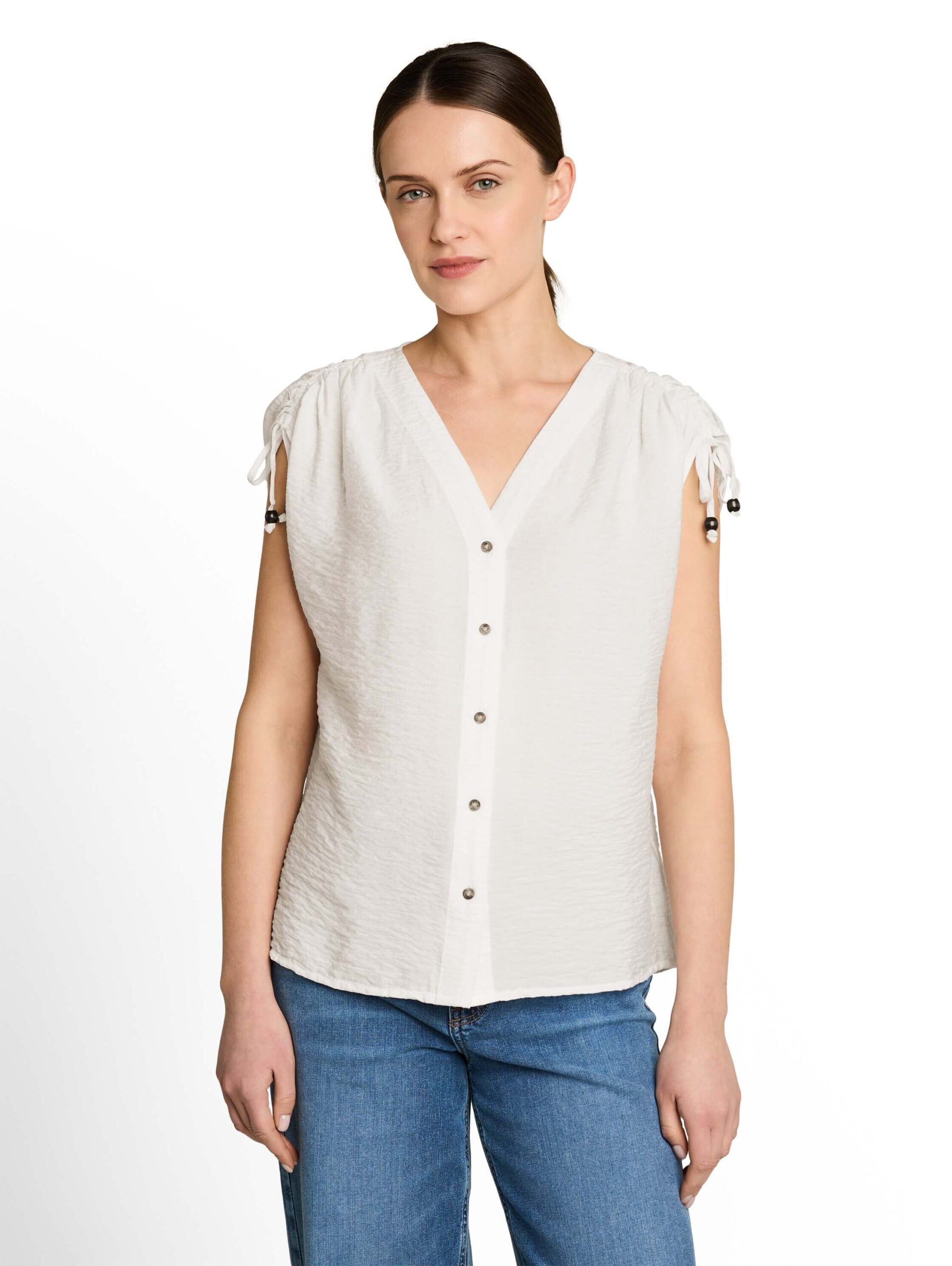 blouse top with gathering