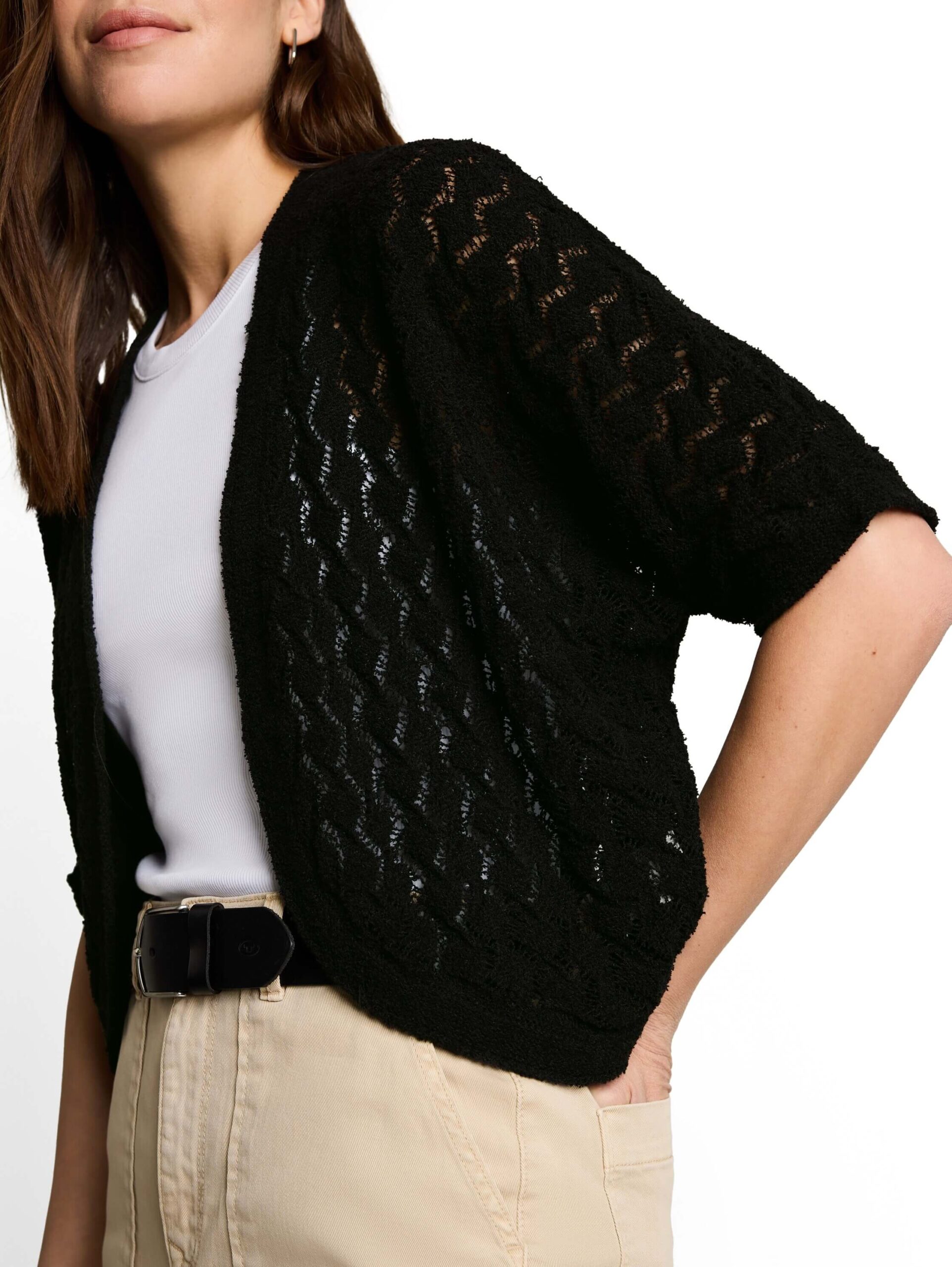 Knit structured bolero