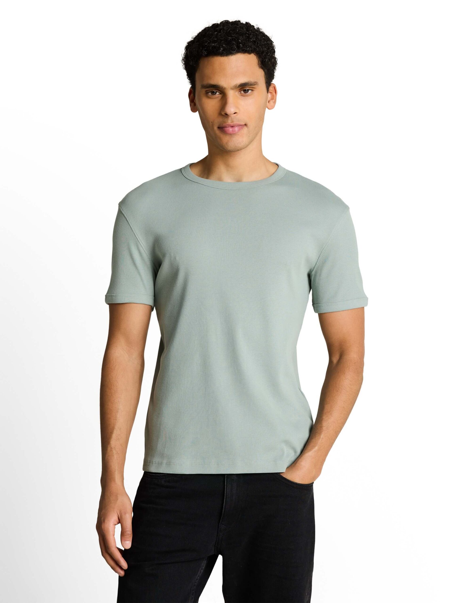 slim fit rib t-shirt