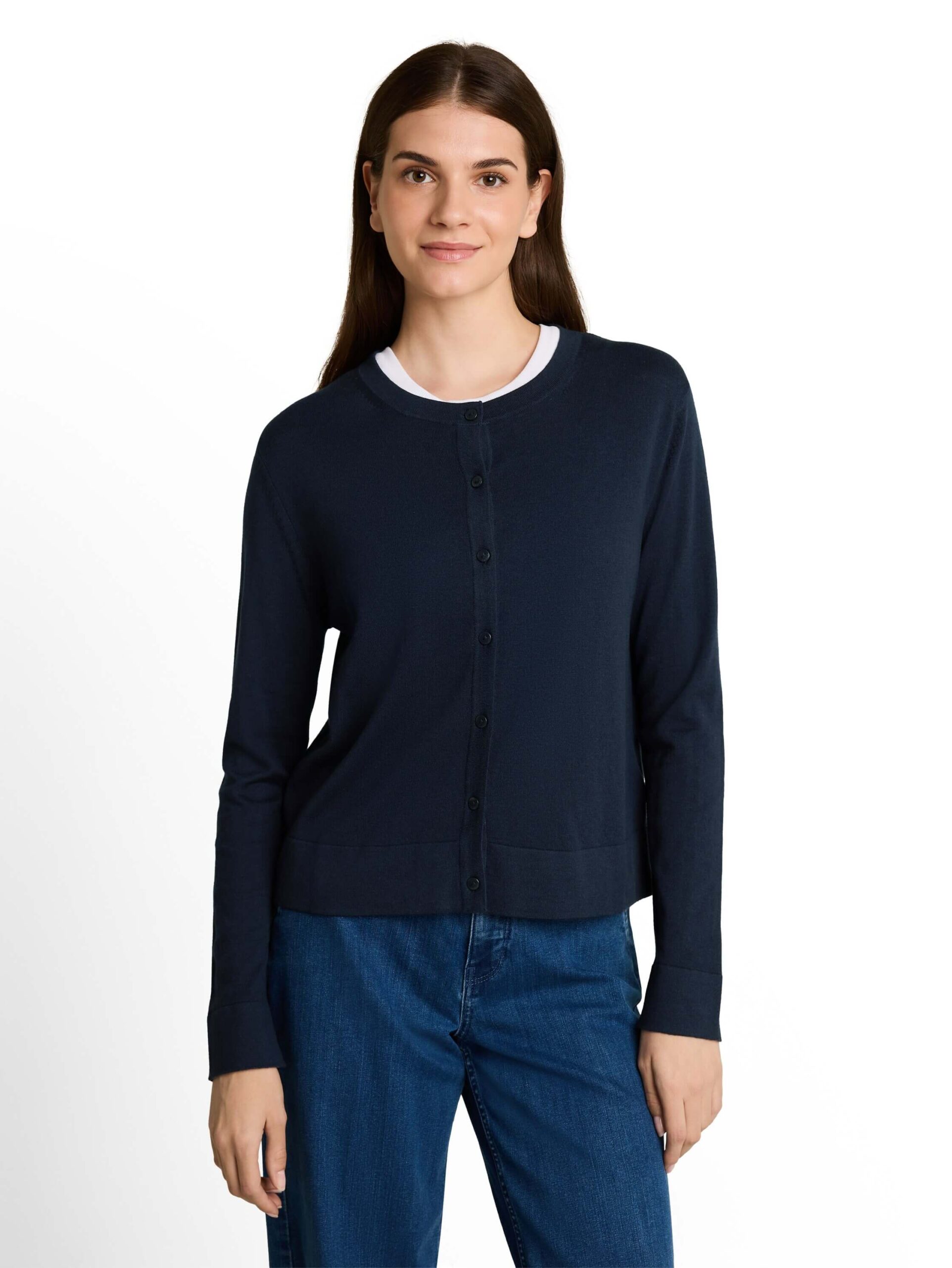 Knit silk blend cardigan