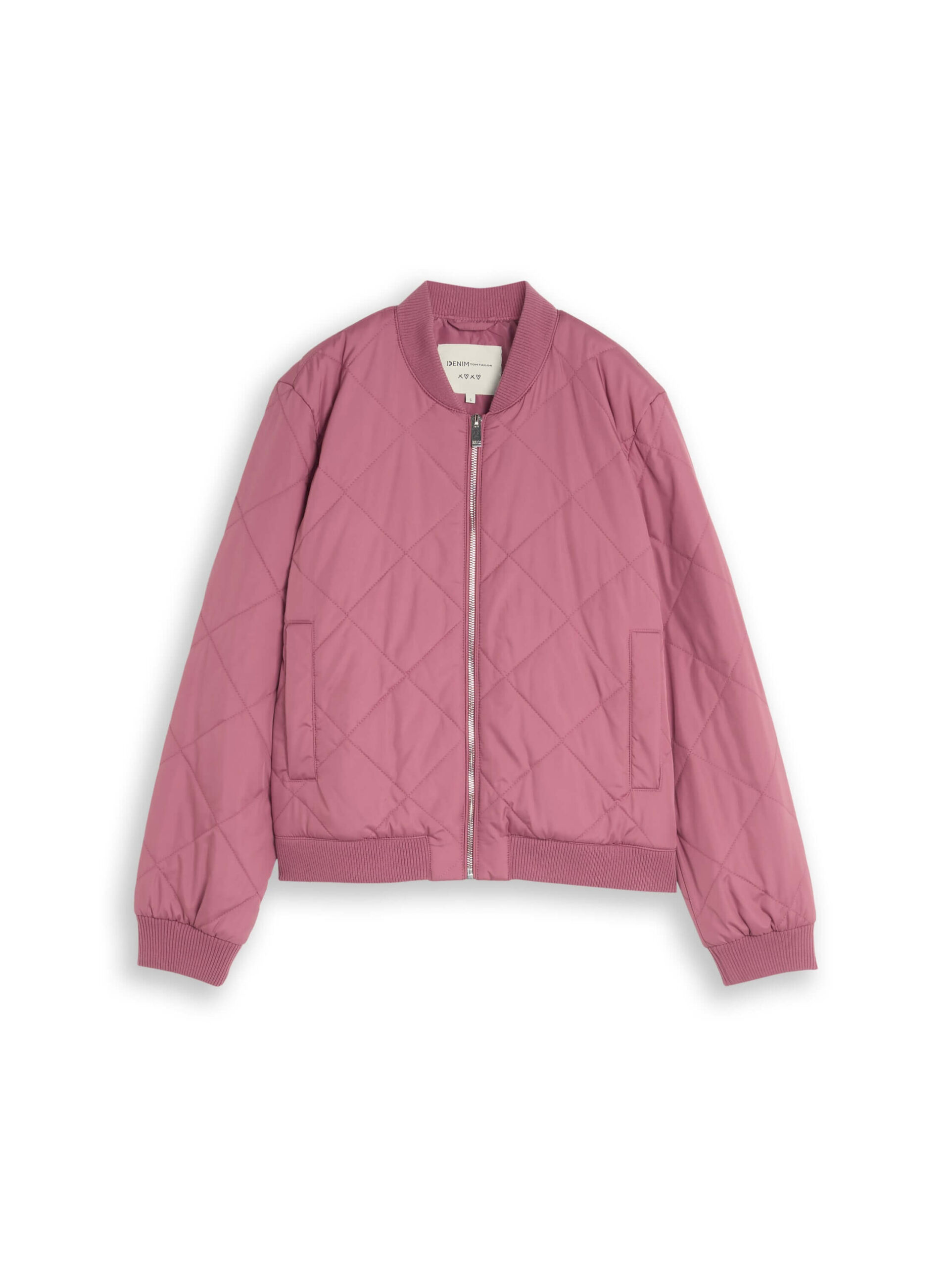 quilted bomber collar jacket