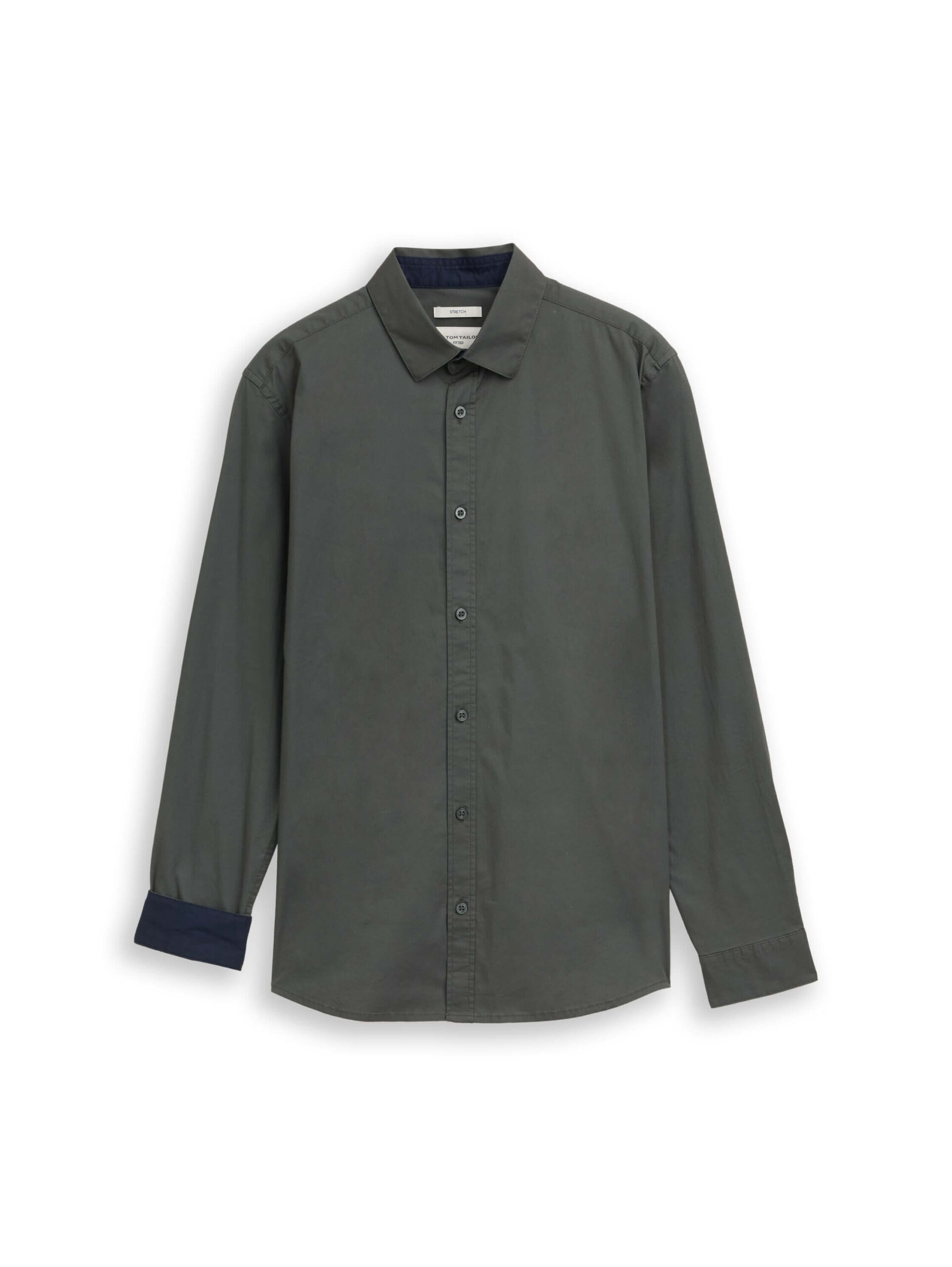 fitted stretch poplin shirt