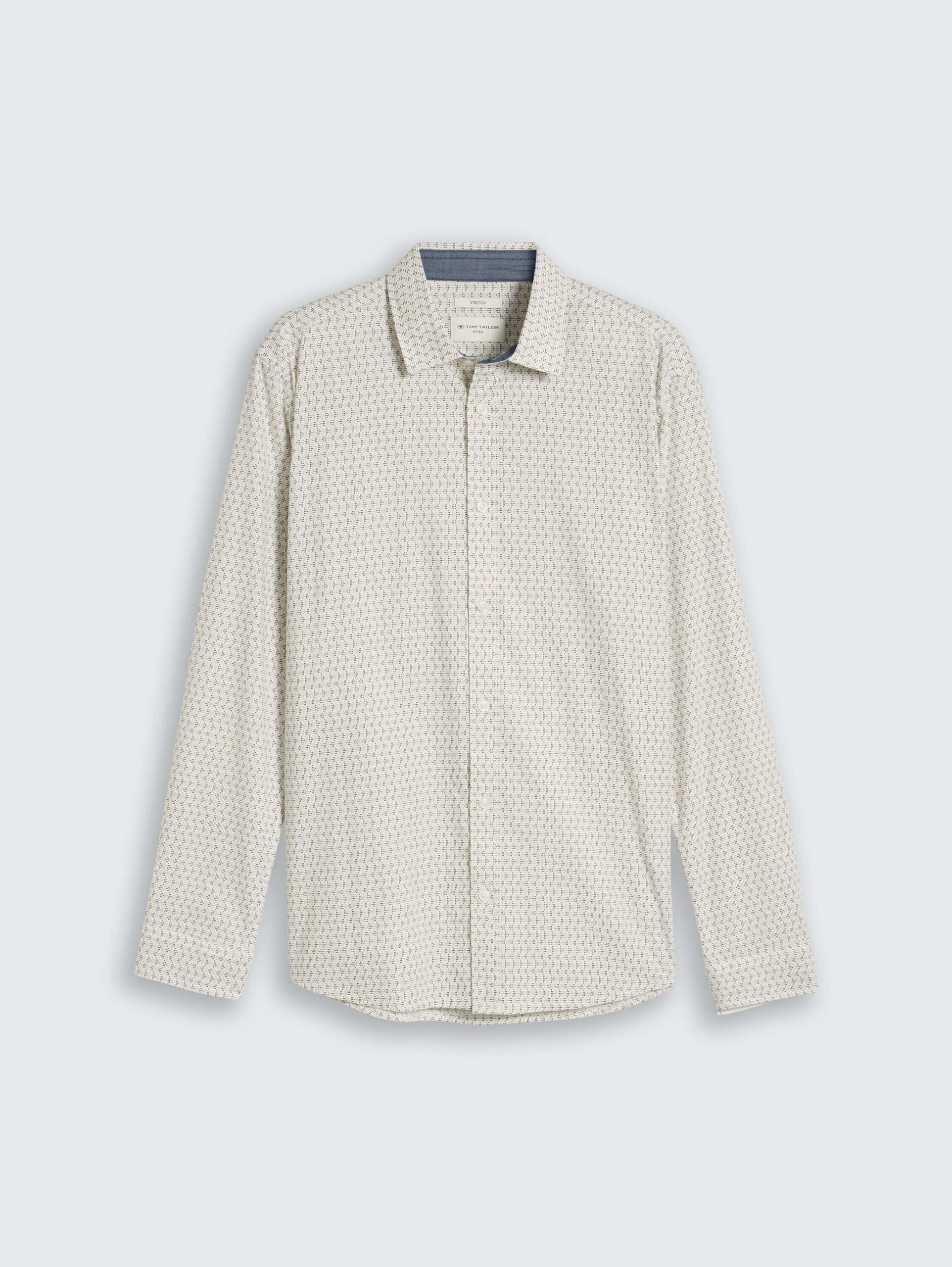 fitted printed stretch shirt