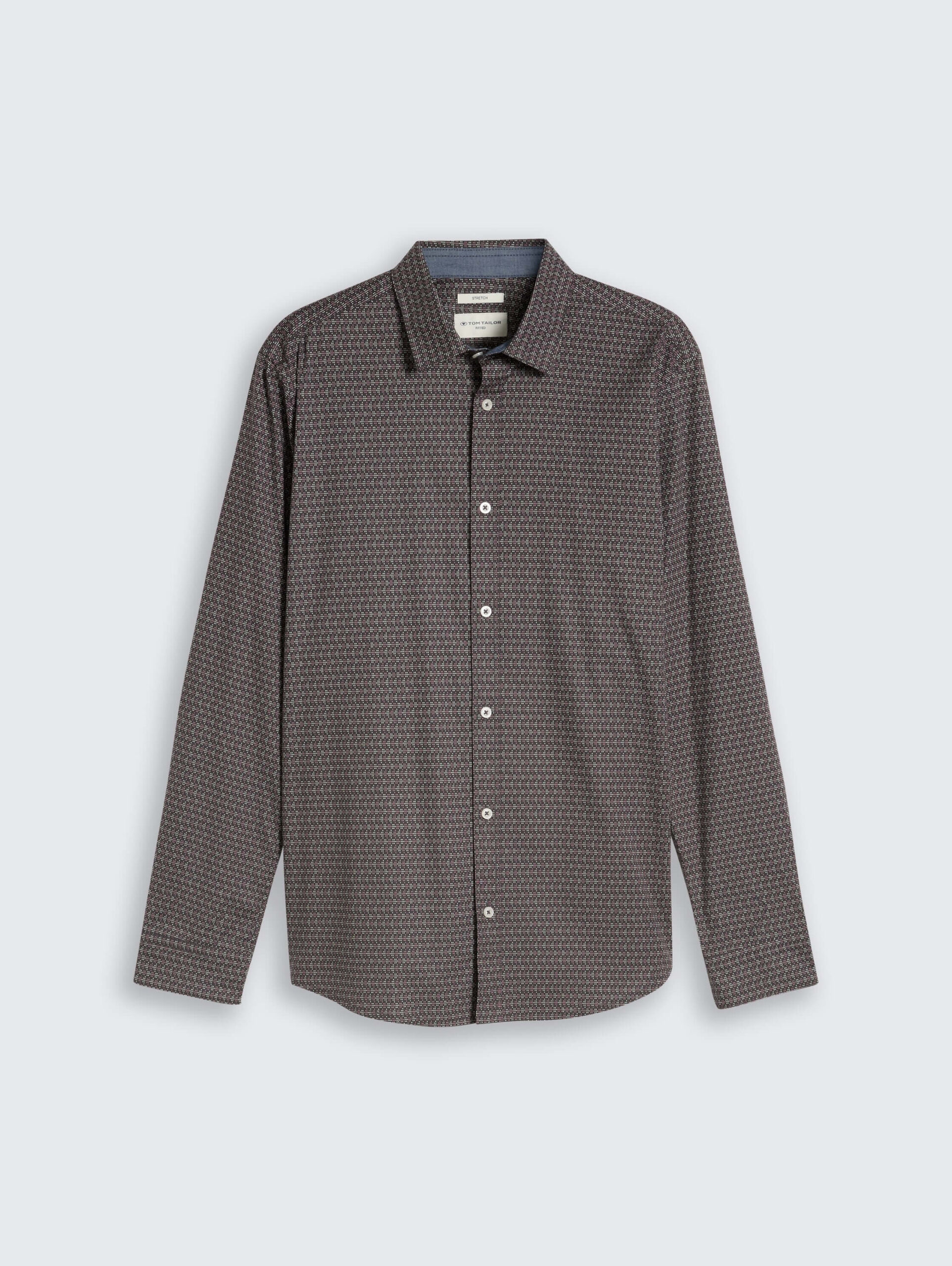 fitted printed stretch shirt