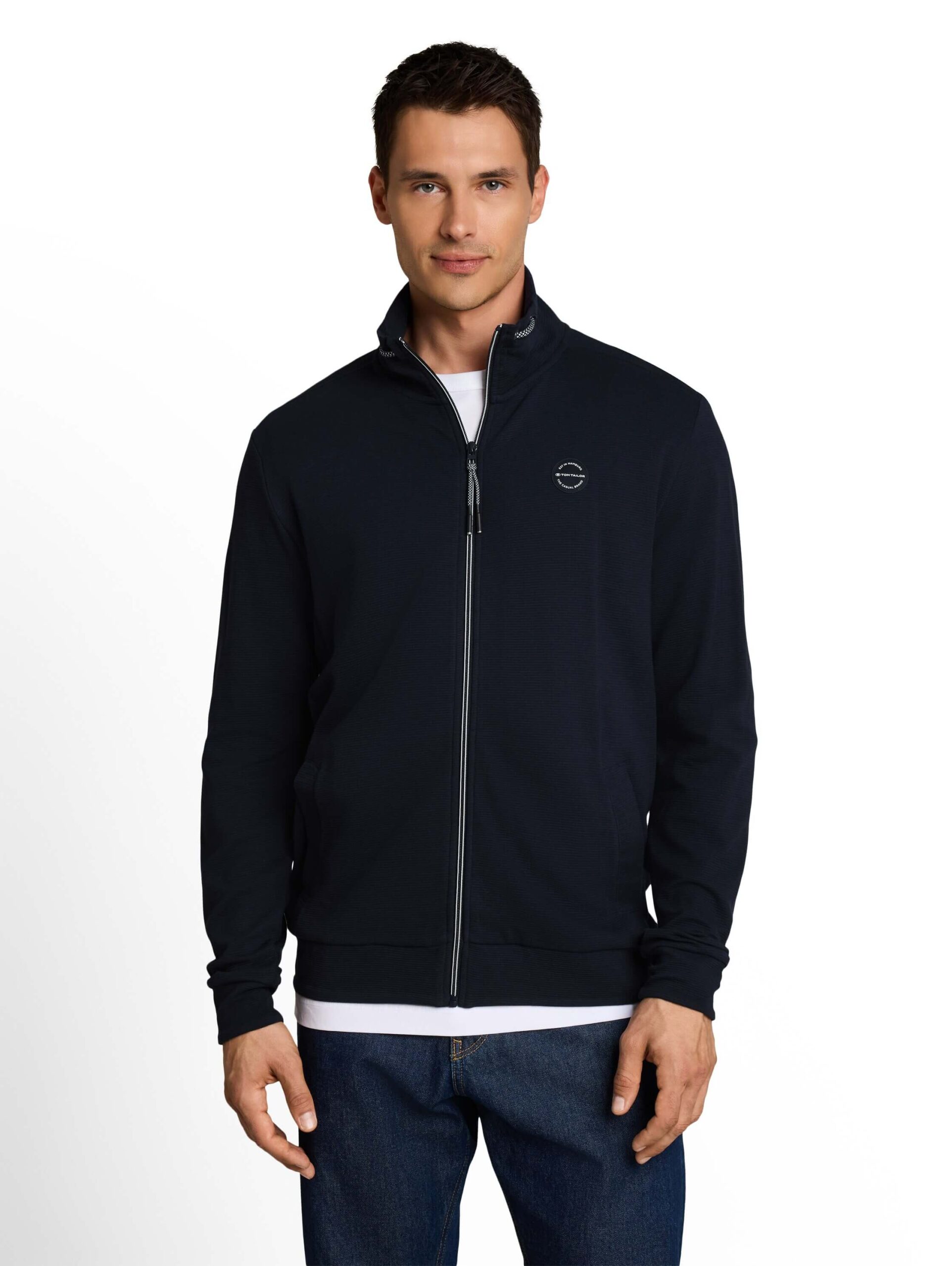 structured stand-up jacket
