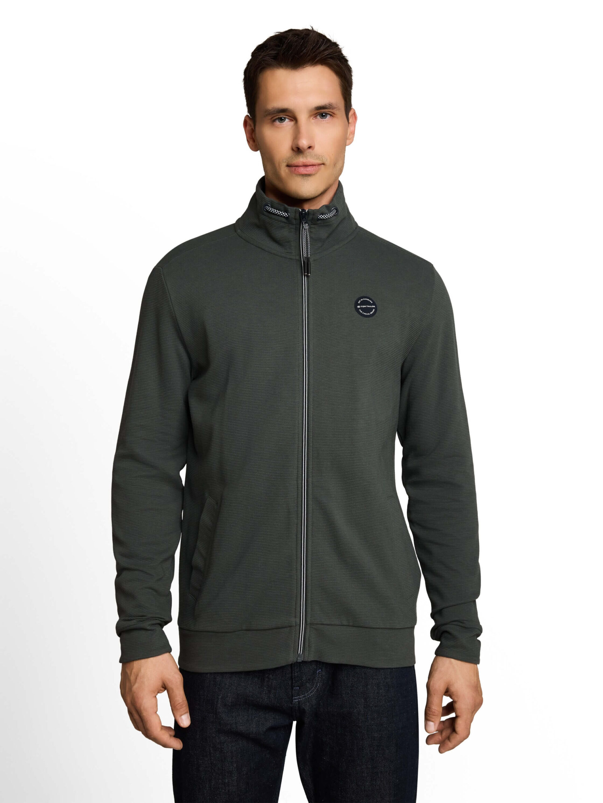 structured stand-up jacket