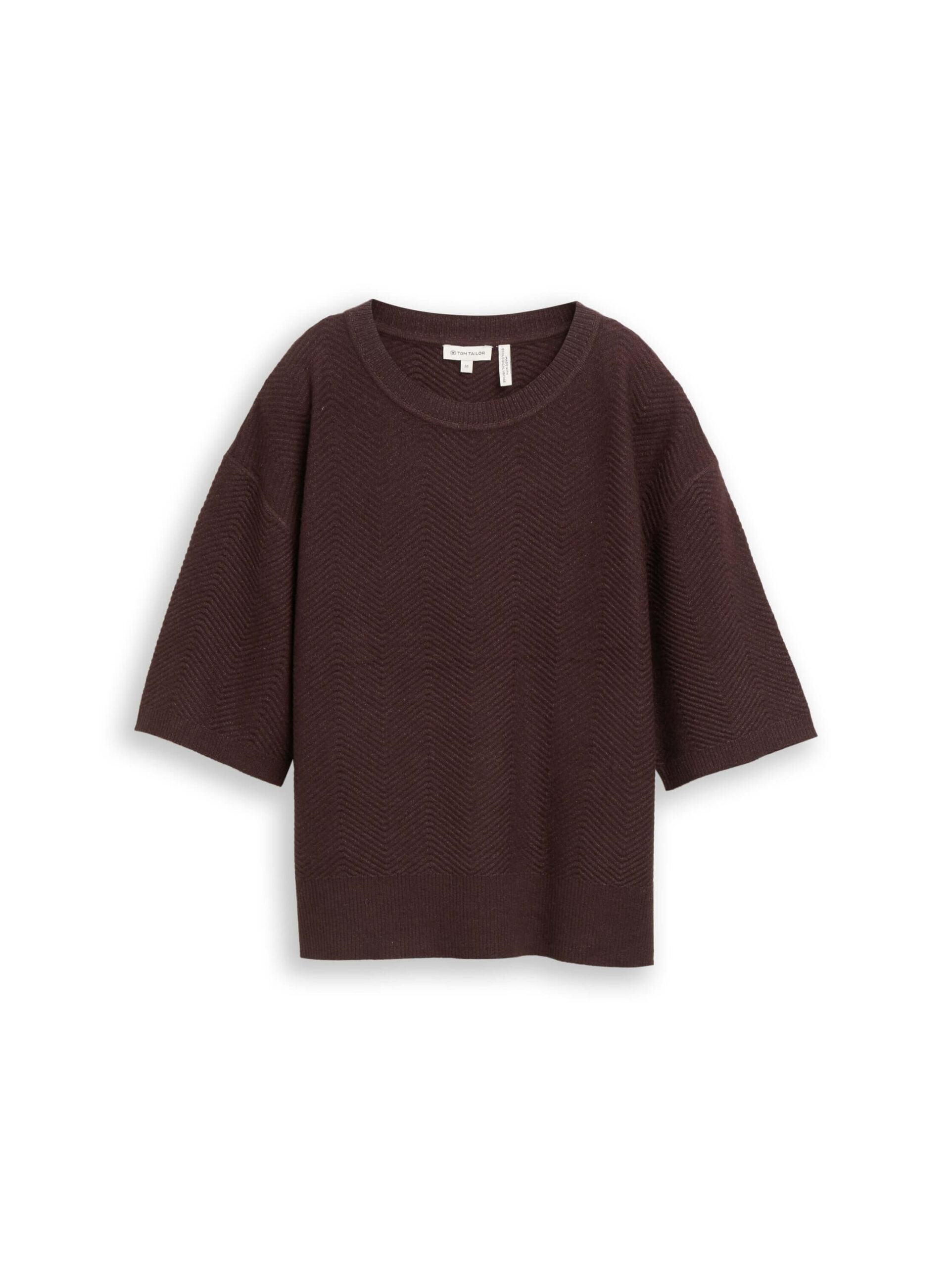 knit zigzagstructure shortsleeve