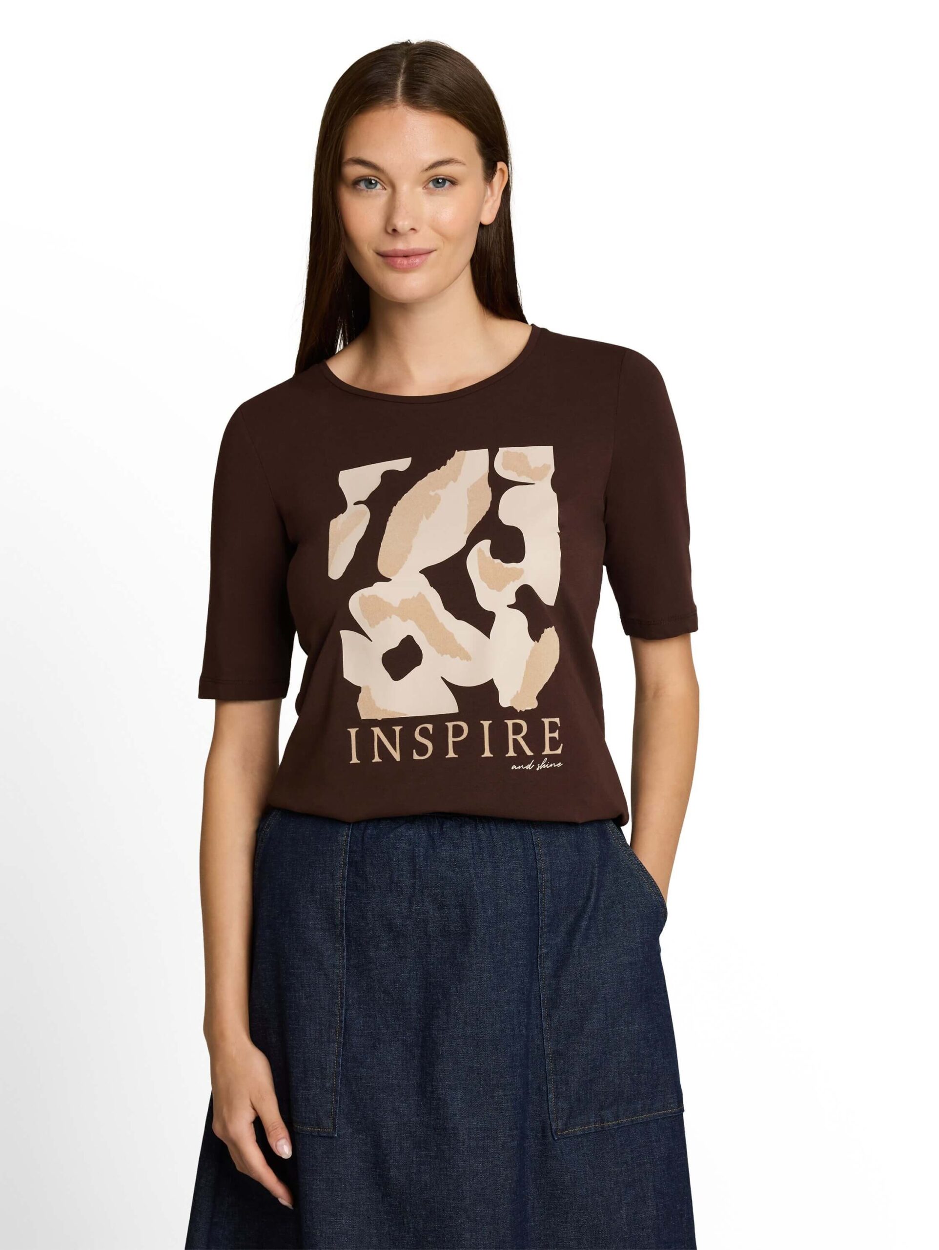 T-shirt feminine basic with print