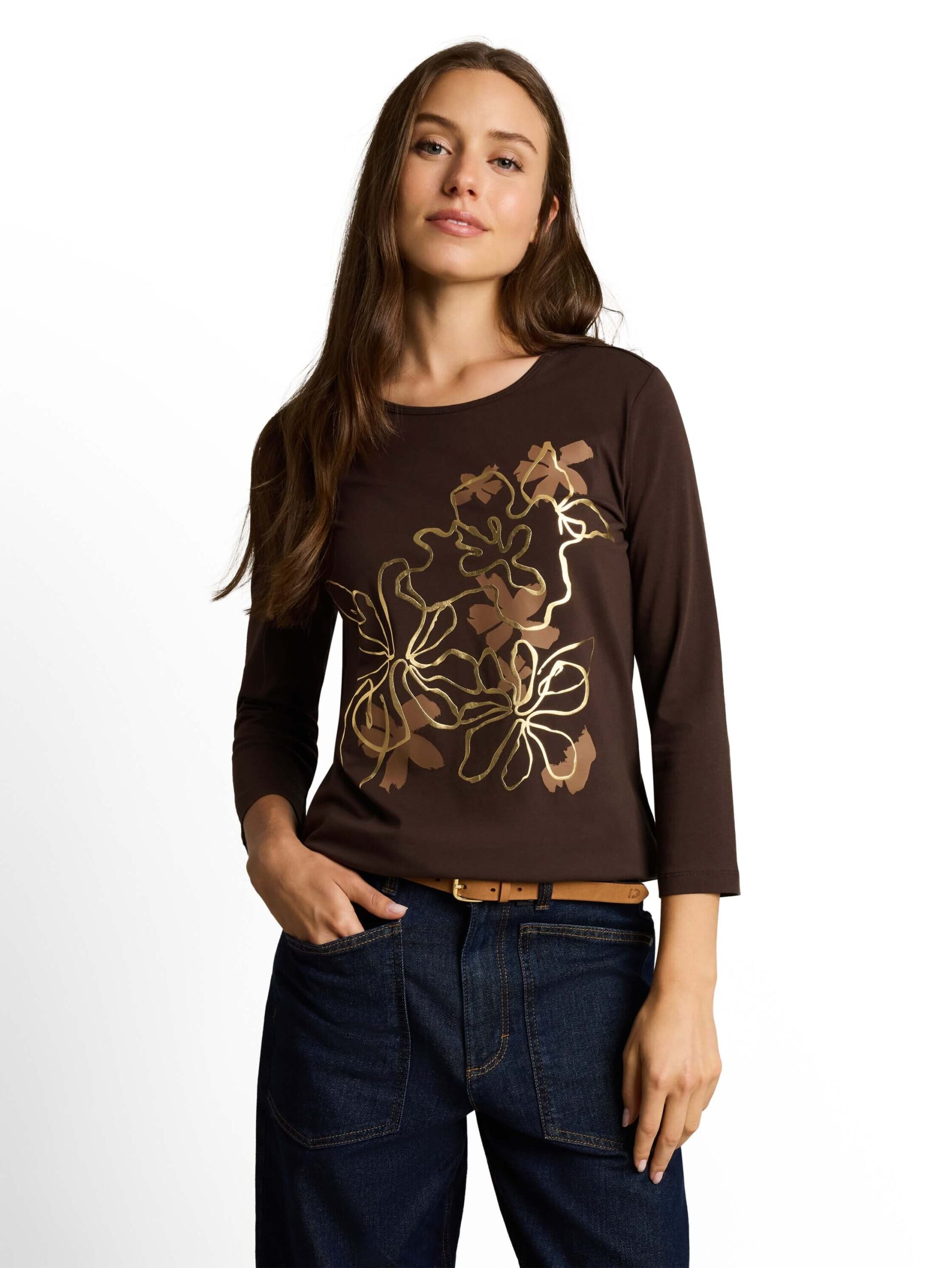 T-shirt crew neck front print