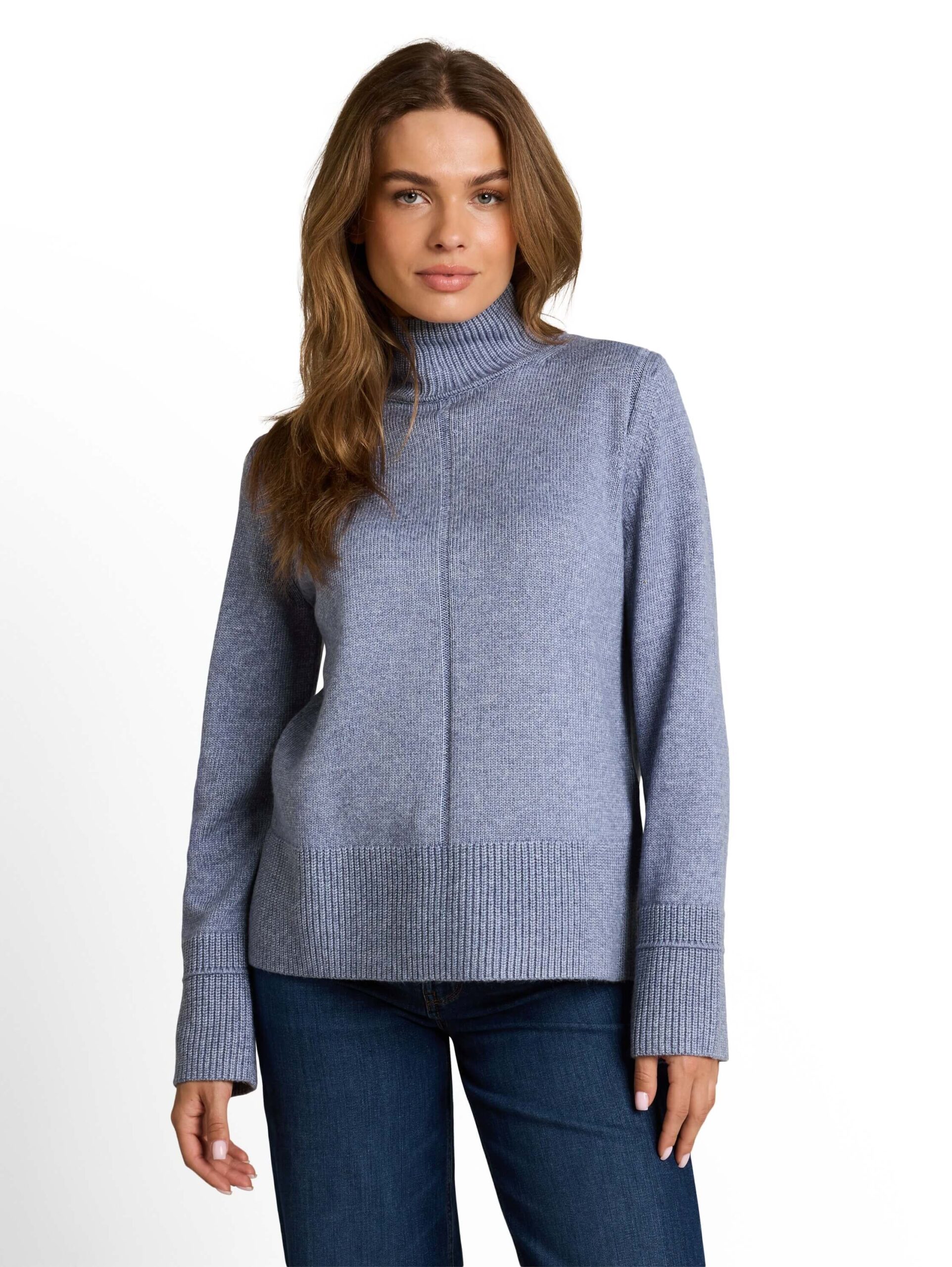 knit cosy mockneck sweater