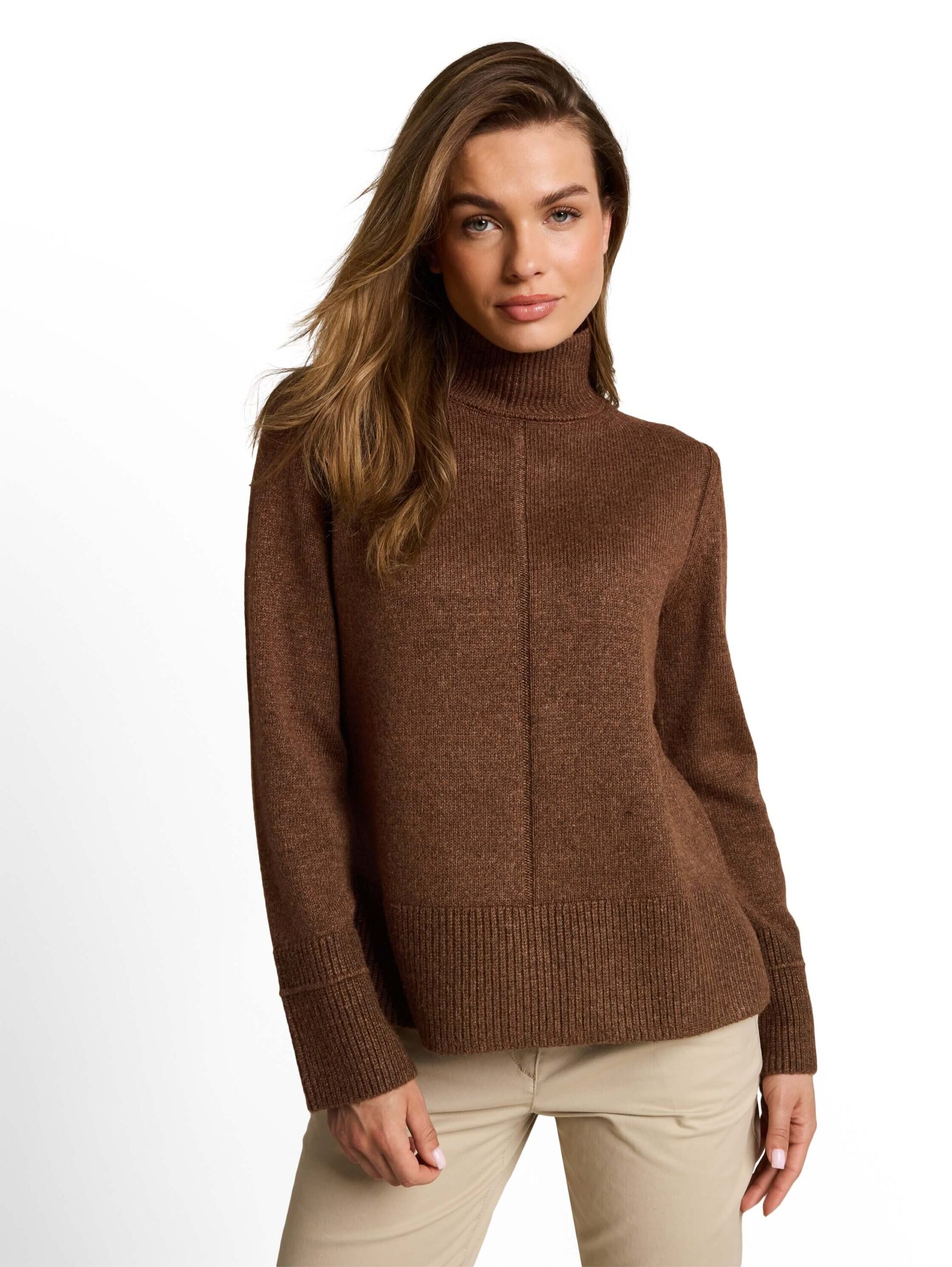 knit cosy mockneck sweater