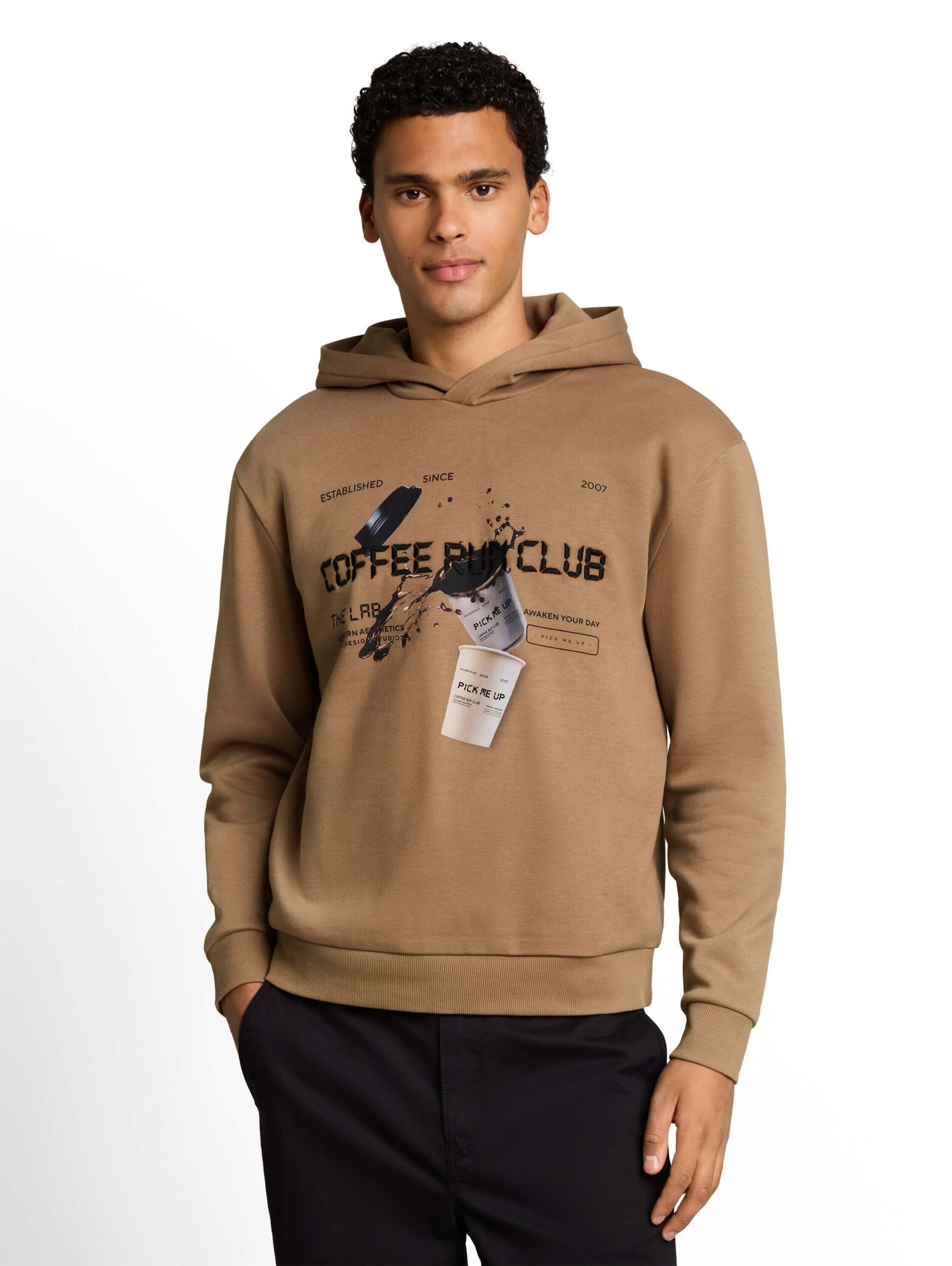 relaxed print embroidery hoody