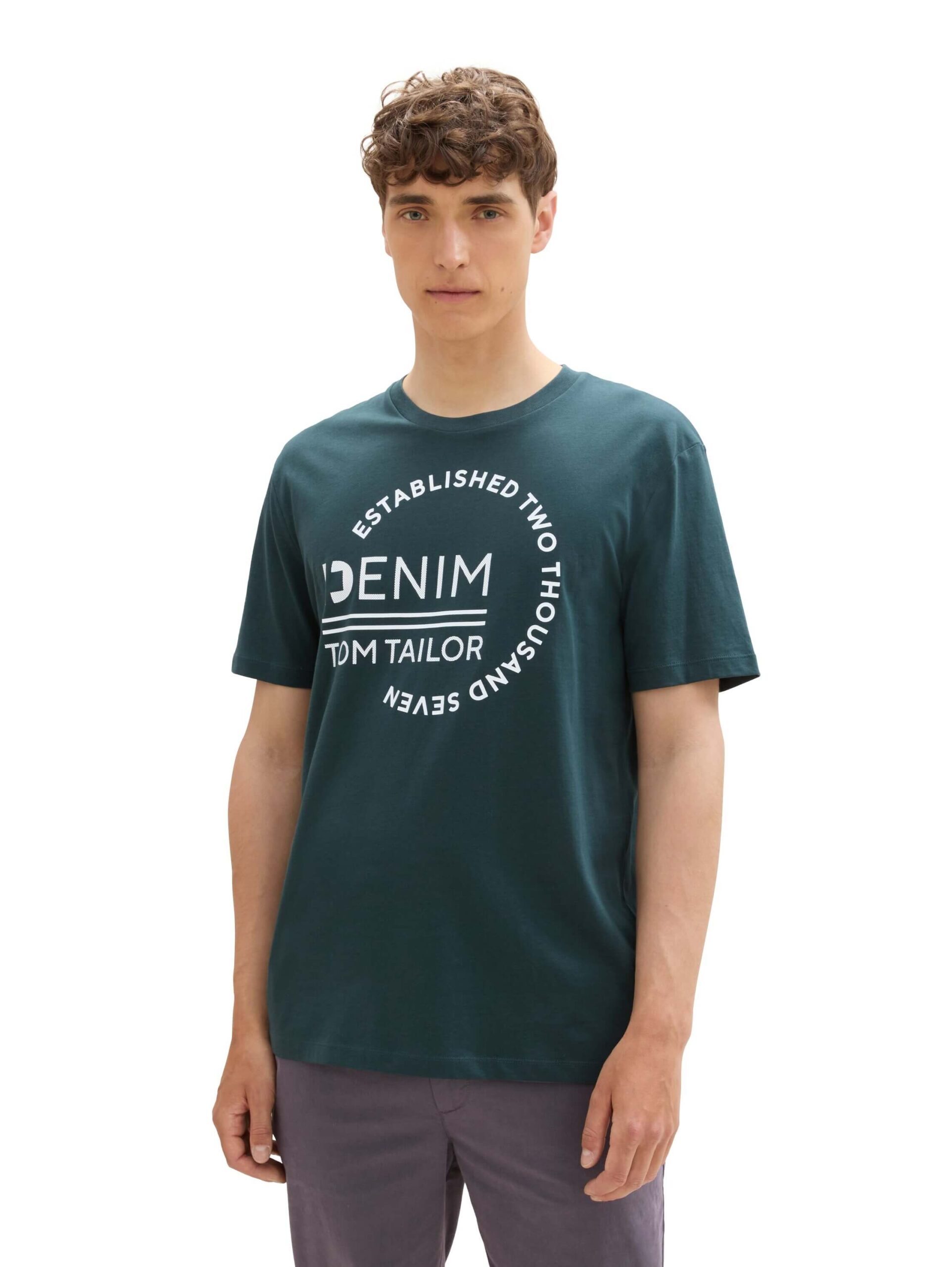 Basic T-Shirt mit Logo-Print