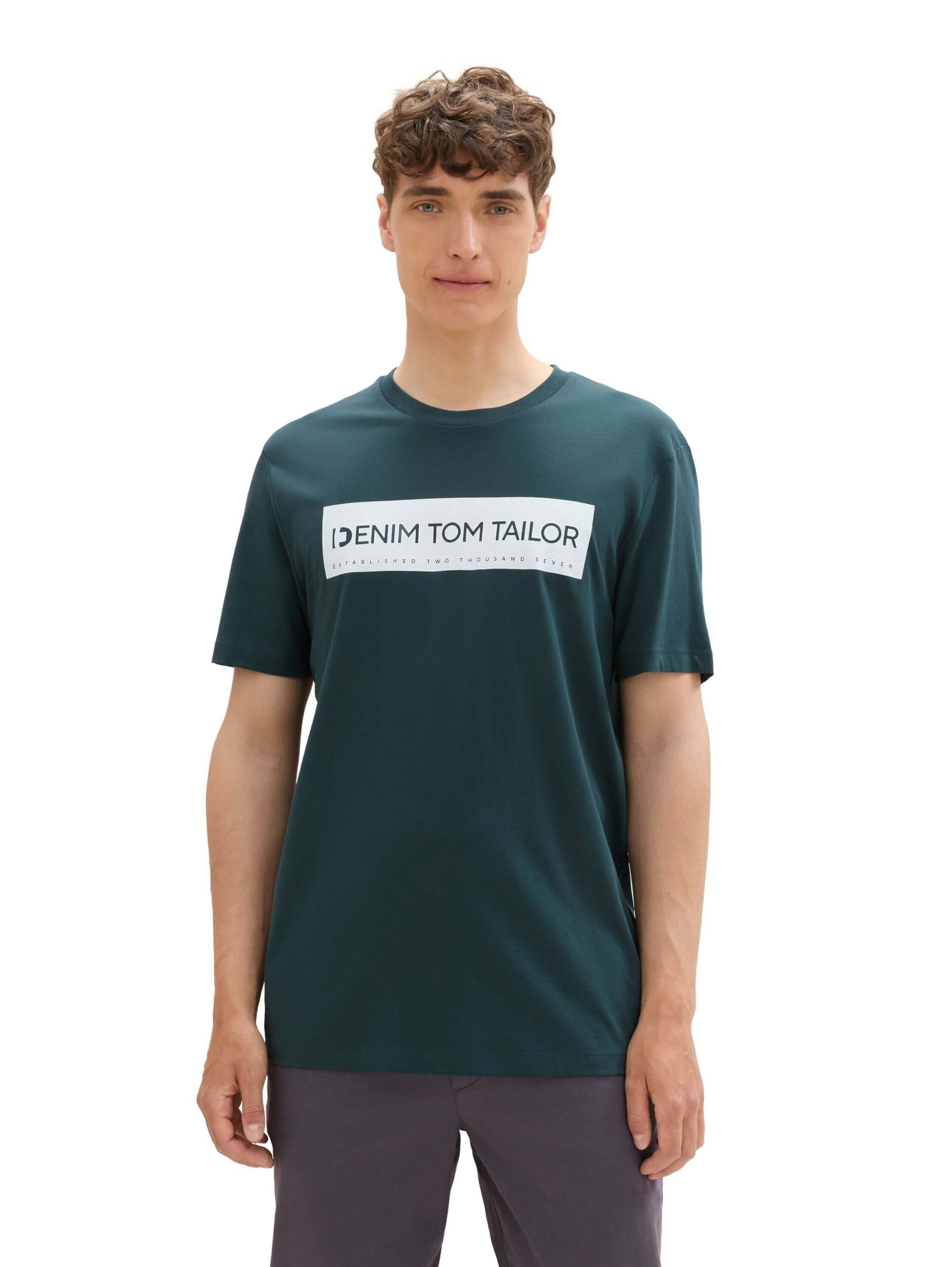 Basic T-Shirt mit Logo-Print